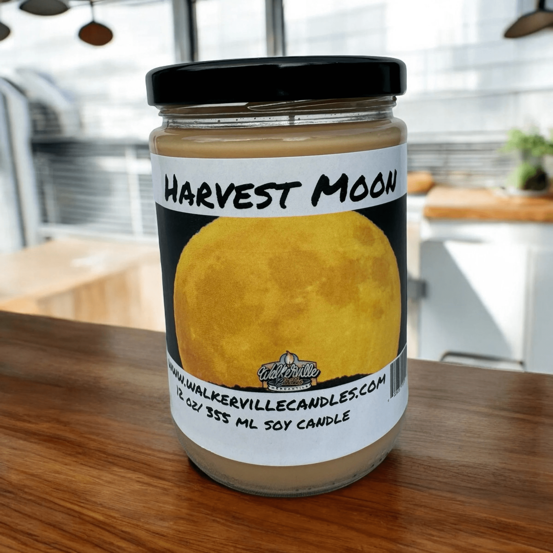 Harvest Moon Coconut Soy 12.5 oz/ 375 ml Candle Wood Wick - Walkerville Candles