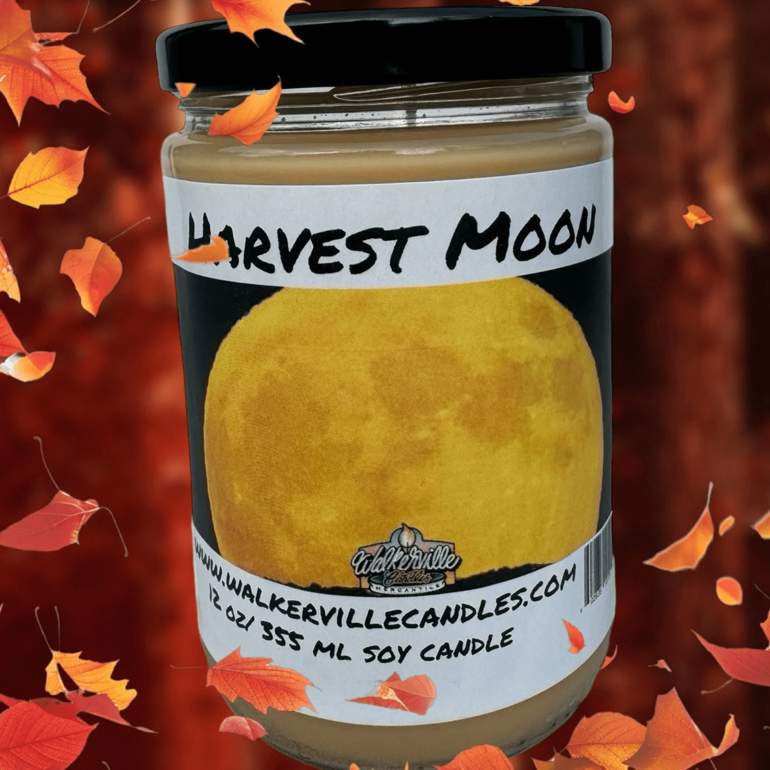 Harvest Moon Coconut Soy 12.5 oz/ 375 ml Candle Wood Wick - Walkerville Candles