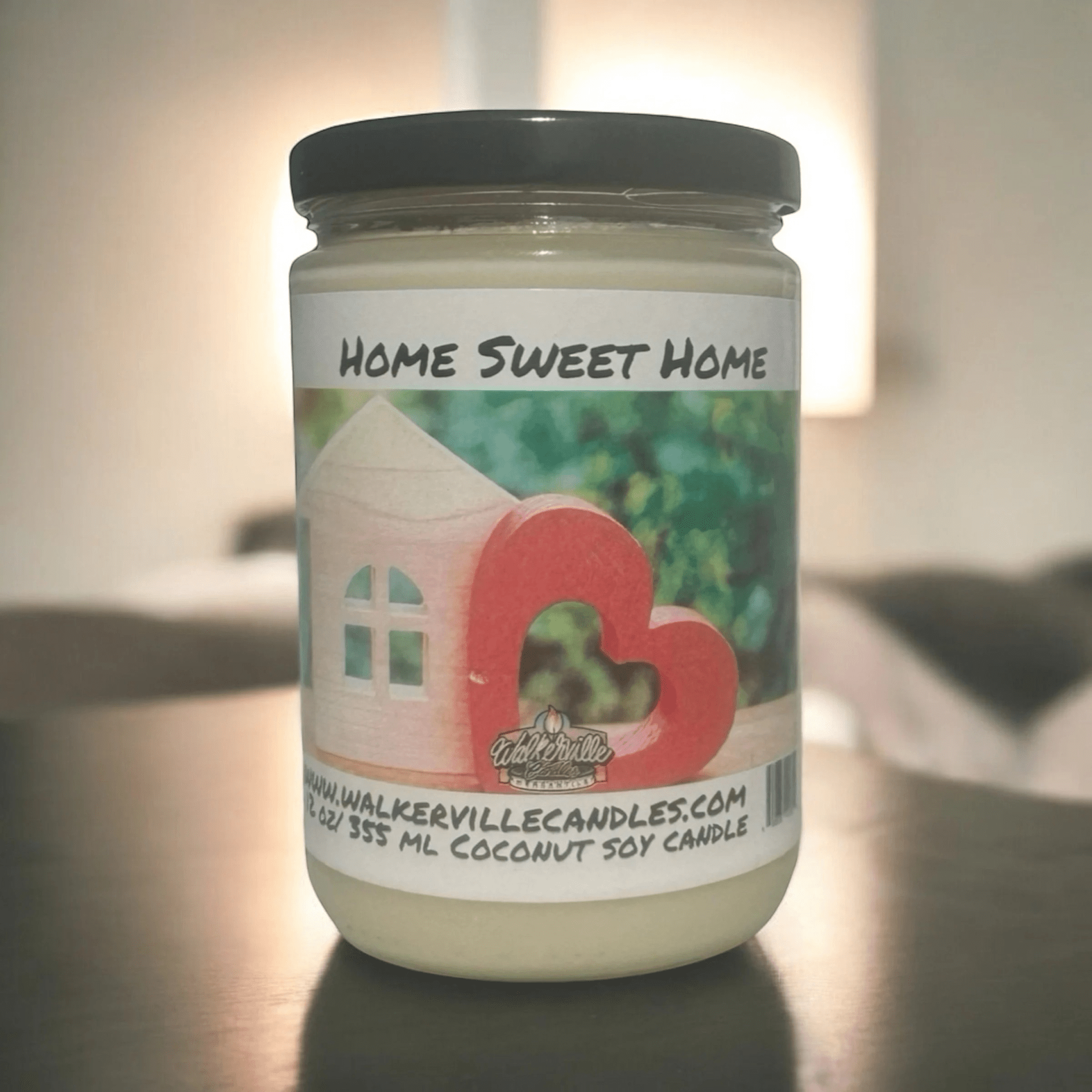 Home Sweet Home Coconut Soy 12.5 oz/ 375 ml Candle Wood Wick - Walkerville Candles