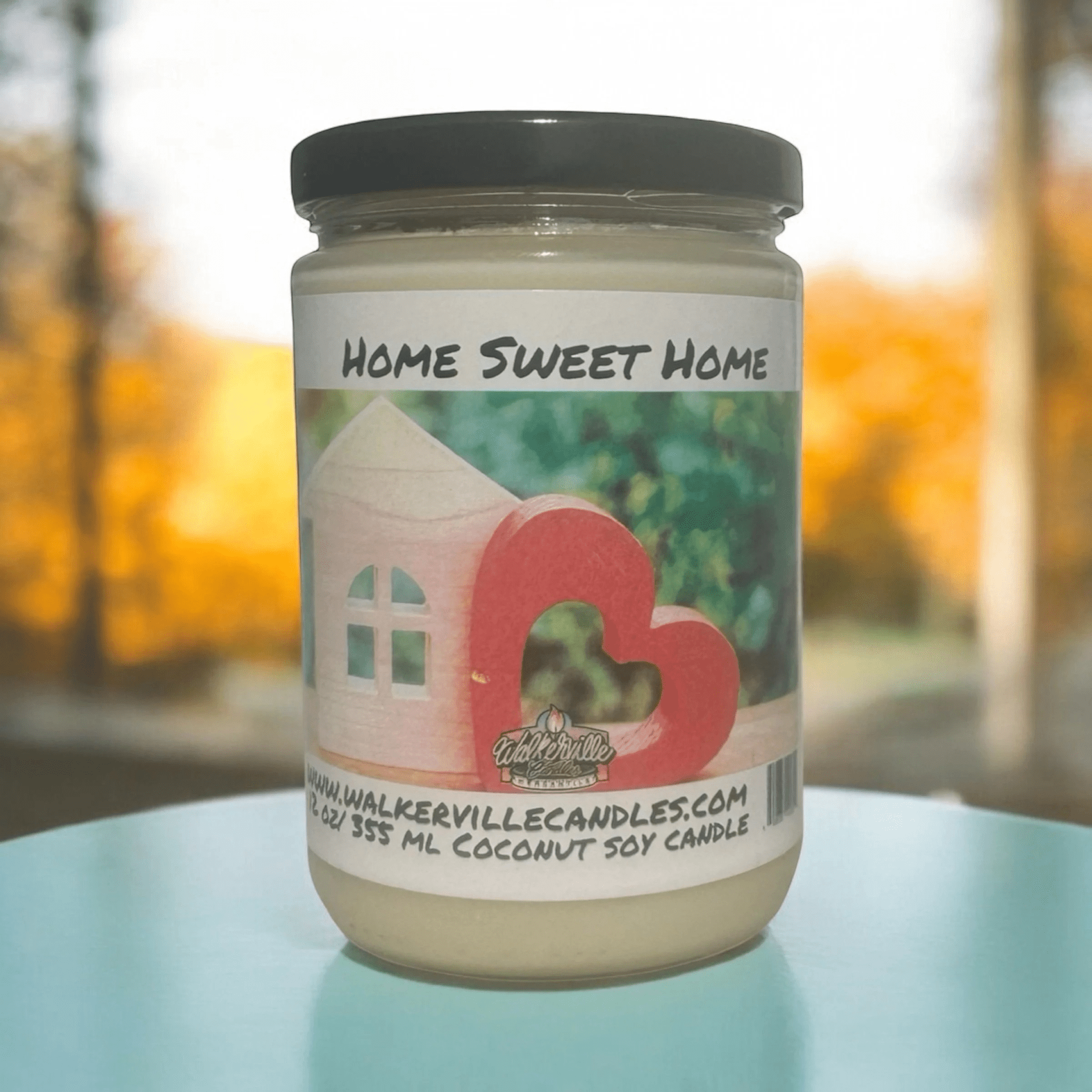 Home Sweet Home Coconut Soy 12.5 oz/ 375 ml Candle Wood Wick - Walkerville Candles