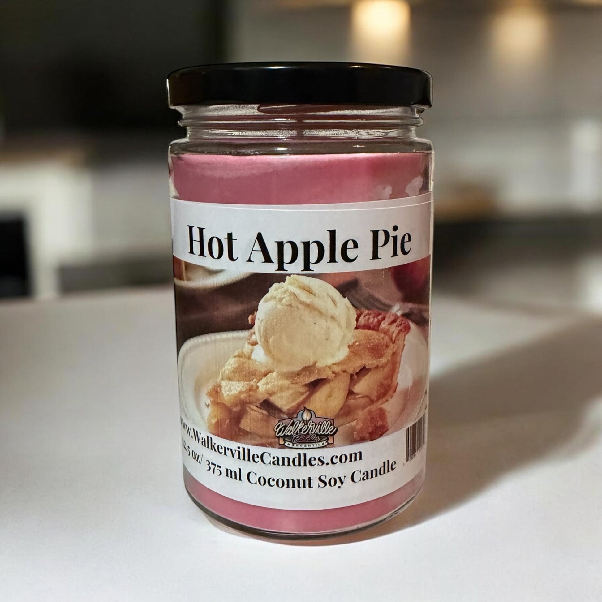 Hot Apple Pie Coconut Soy 12.5 oz/ 375 ml Candle Wood Wick - Walkerville Candles