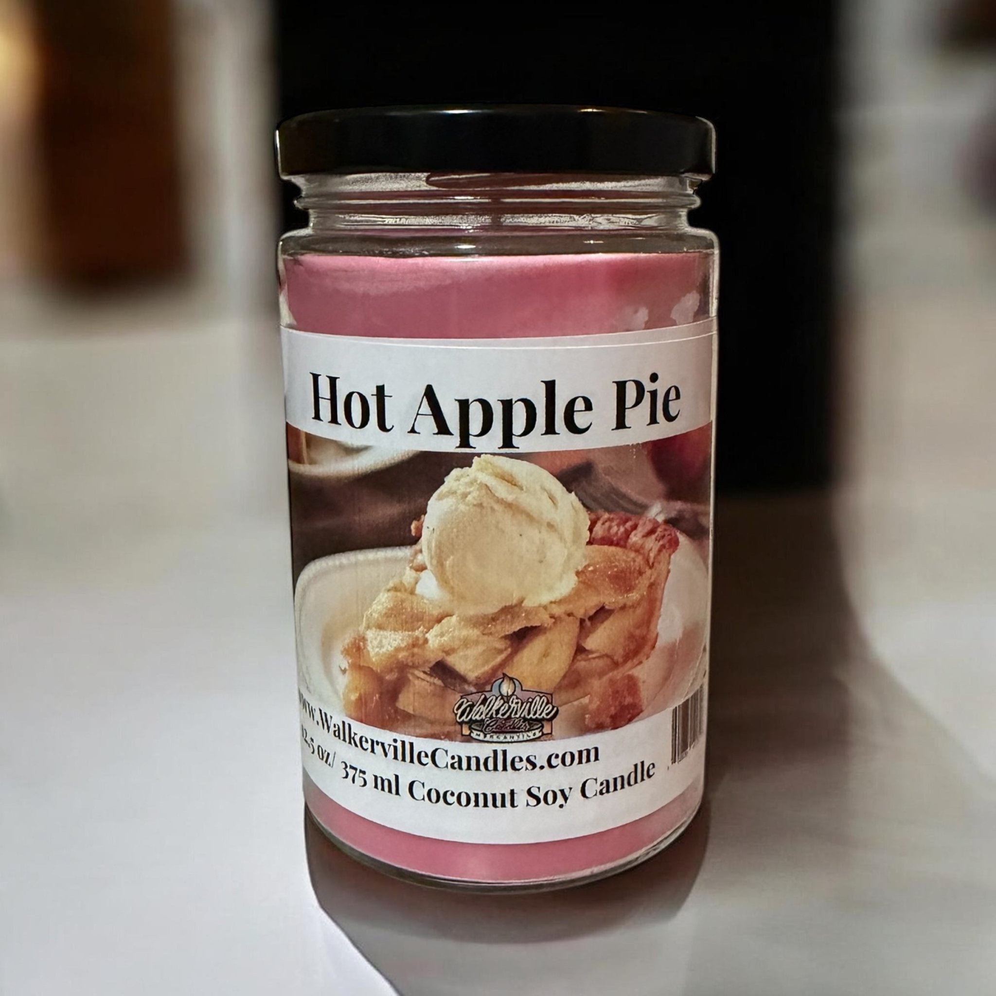 Hot Apple Pie Coconut Soy 12.5 oz/ 375 ml Candle Wood Wick - Walkerville Candles