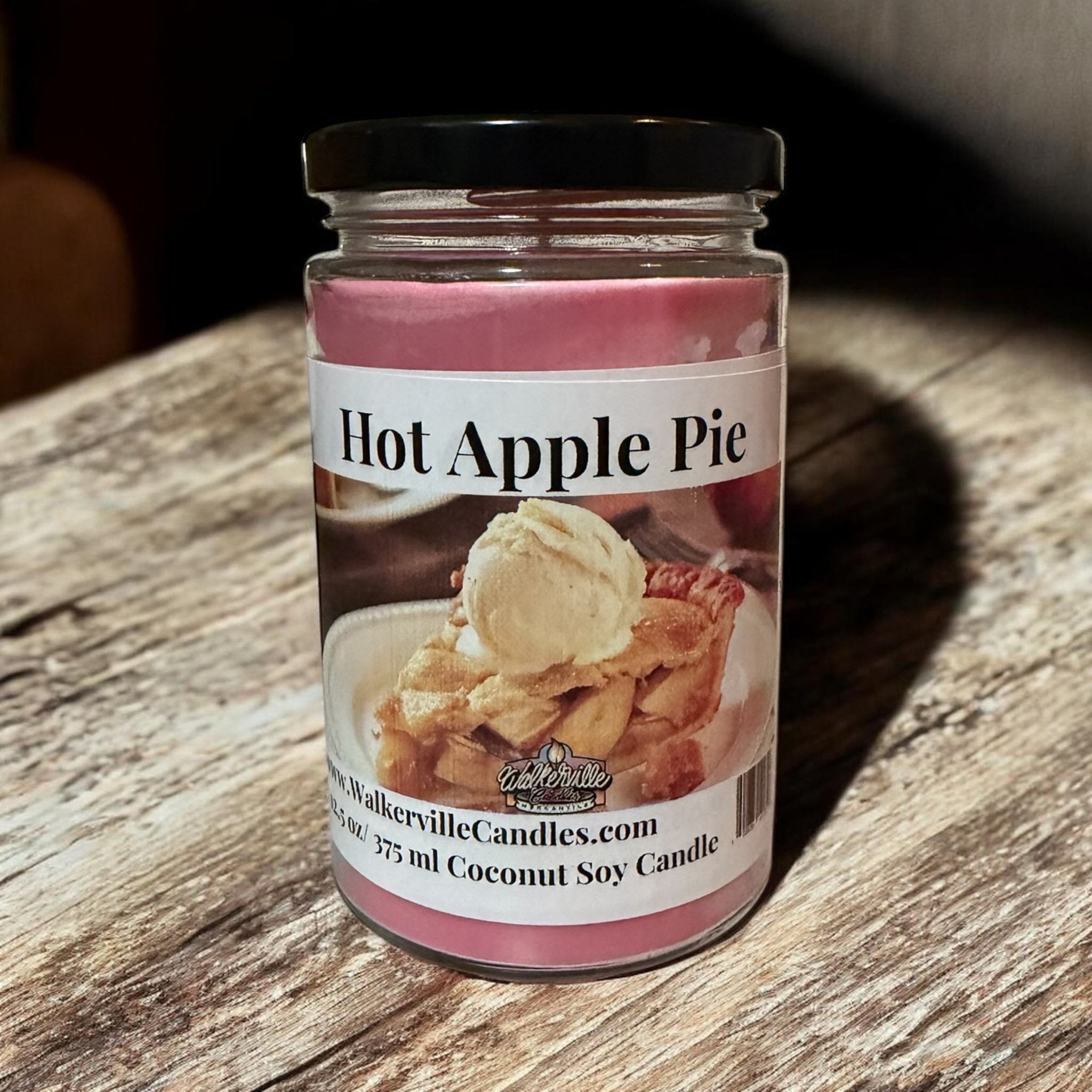 Hot Apple Pie Coconut Soy 12.5 oz/ 375 ml Candle Wood Wick - Walkerville Candles