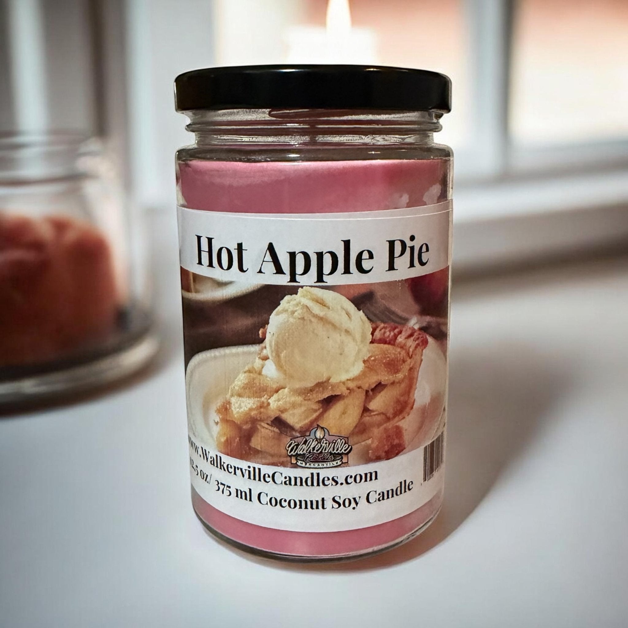 Hot Apple Pie Coconut Soy 12.5 oz/ 375 ml Candle Wood Wick - Walkerville Candles