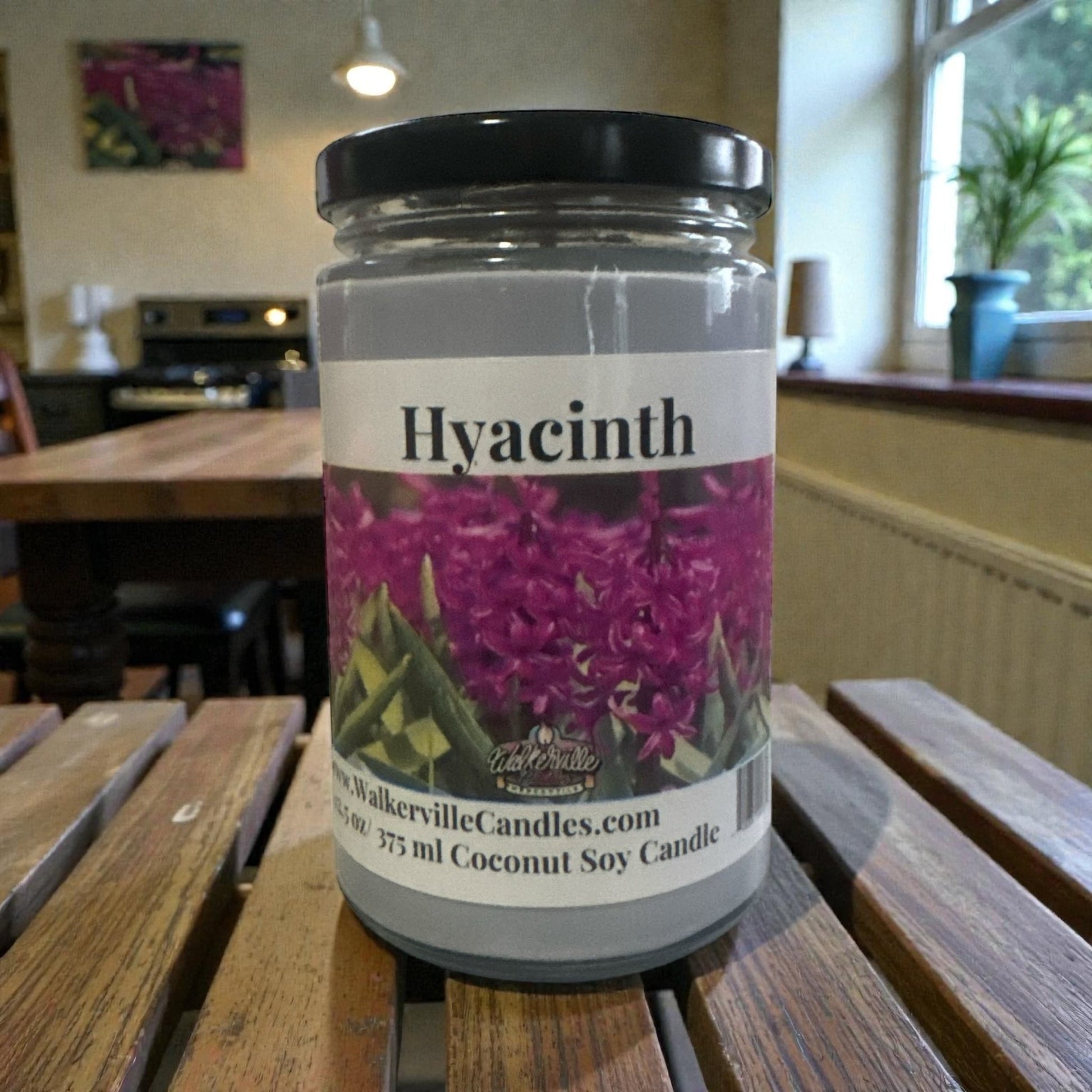 Hyacinth Coconut Soy 12.5 oz/ 375 ml Candle Wood Wick - Walkerville Candles