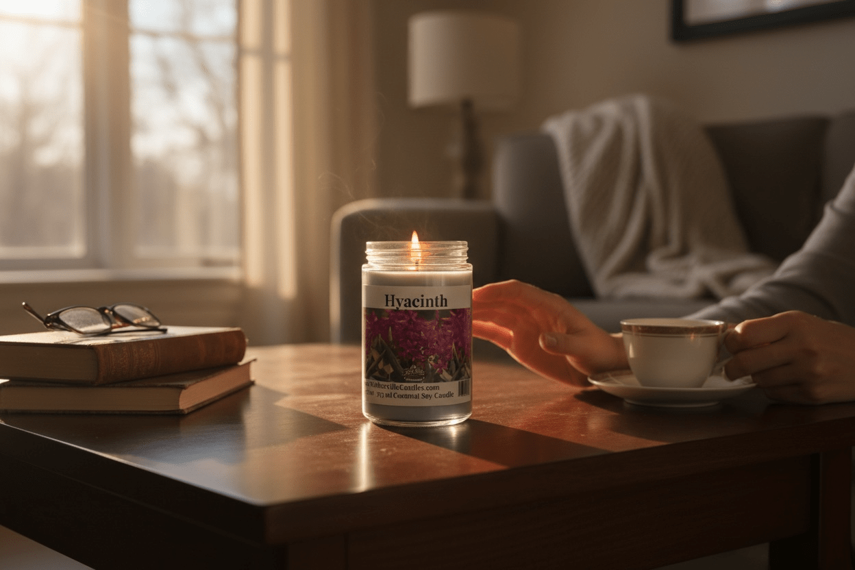 Hyacinth Coconut Soy 12.5 oz/ 375 ml Candle Wood Wick - Walkerville Candles