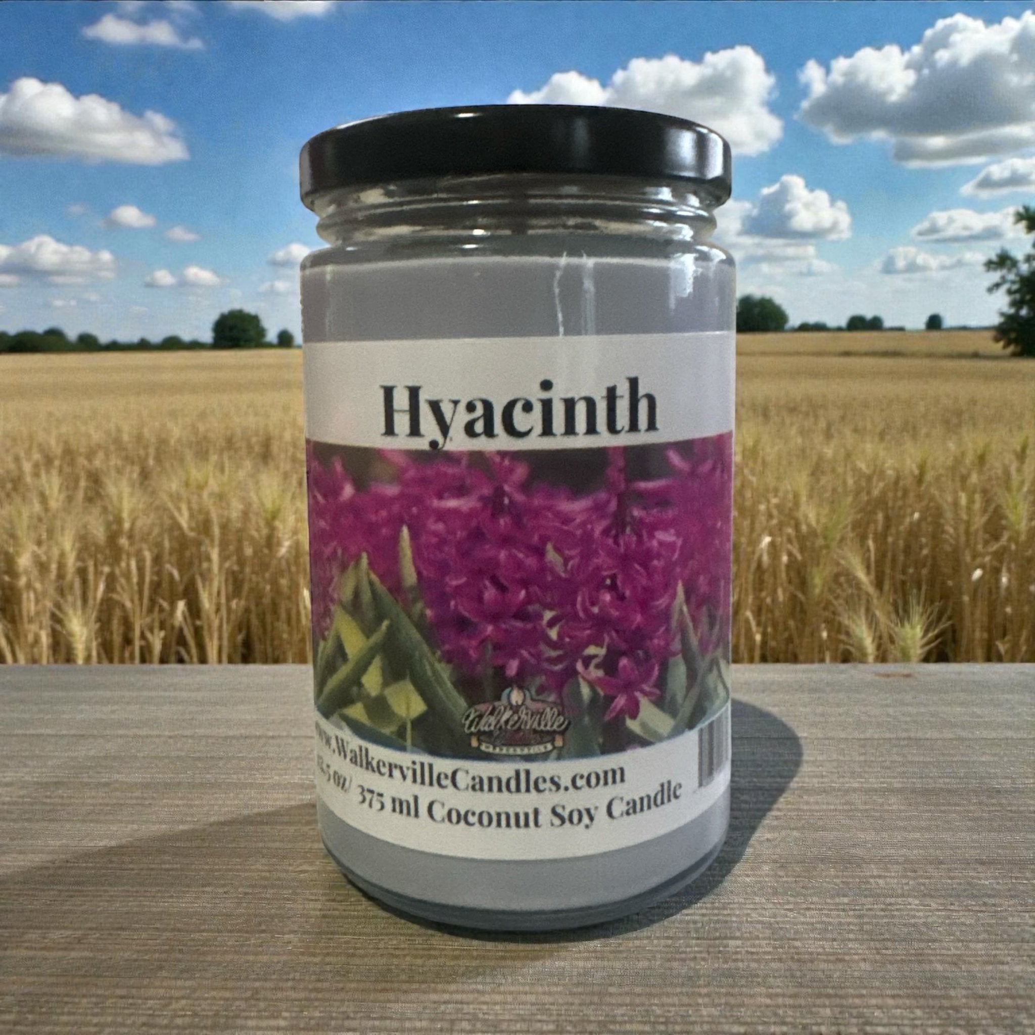 Hyacinth Coconut Soy 12.5 oz/ 375 ml Candle Wood Wick - Walkerville Candles