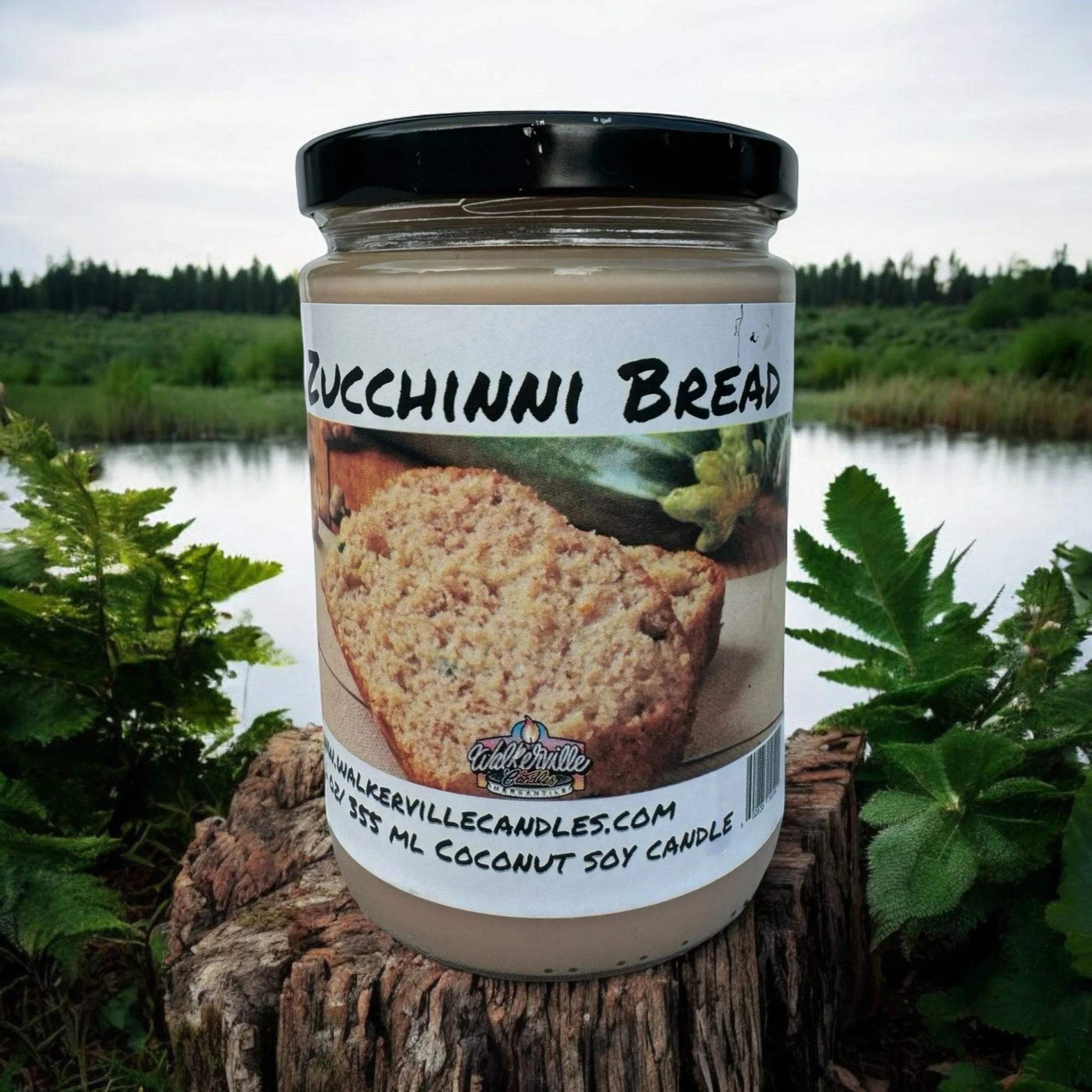 Zucchini Bread Vegan Coconut Soy 12 oz/ 355 ml Candle Hand-poured, Eco-friendly, Clean Burning, Bakery, Food, Drink