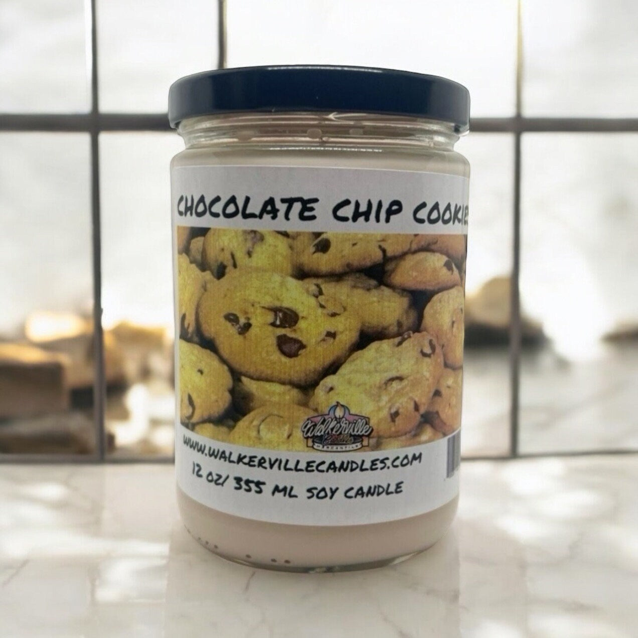 Chocolate Chip Cookie Vegan Coconut Soy 12 oz/ 355 ml Candle Hand-poured, Eco-friendly, Clean Burning, Bakery, Food, Drink Wood Wick