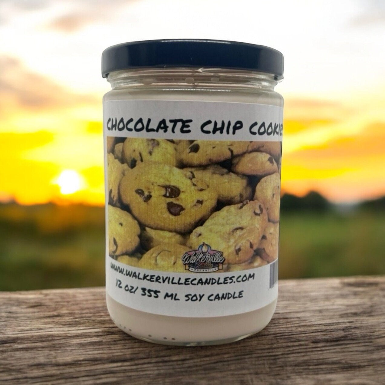 Chocolate Chip Cookie Vegan Coconut Soy 12 oz/ 355 ml Candle Hand-poured, Eco-friendly, Clean Burning, Bakery, Food, Drink Wood Wick