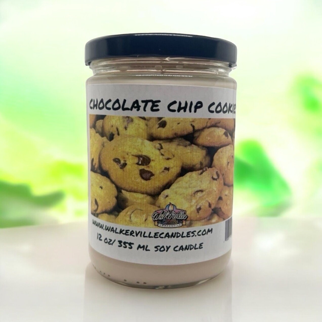 Chocolate Chip Cookie Vegan Coconut Soy 12 oz/ 355 ml Candle Hand-poured, Eco-friendly, Clean Burning, Bakery, Food, Drink Wood Wick