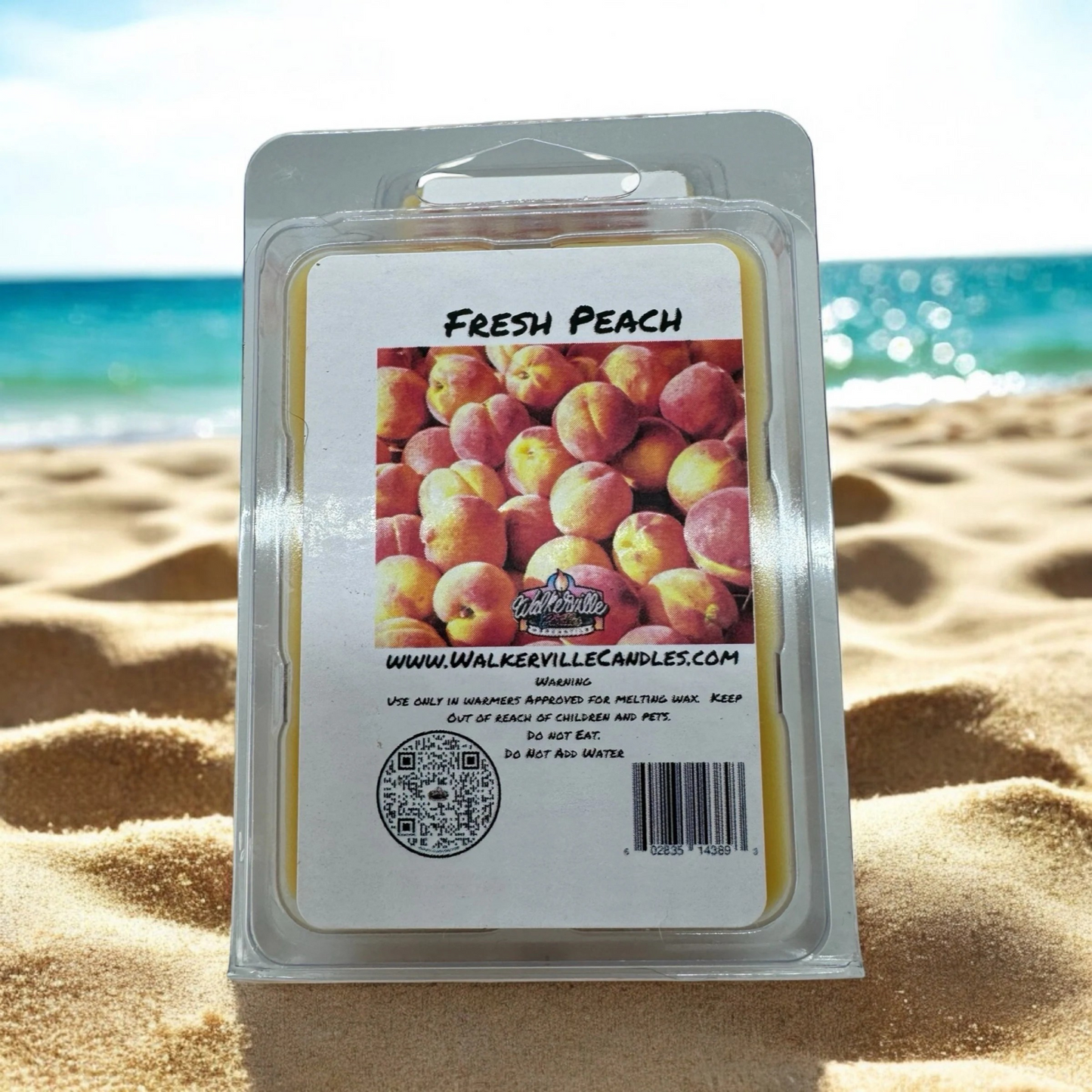 Fresh Peach Scented Handmade, Eco-friendly Wax Melt