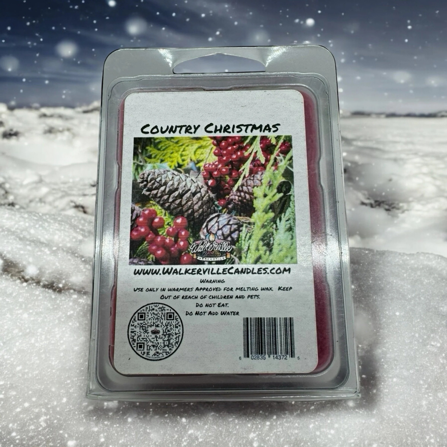 Country Christmas Scented Handmade, Eco-friendly Wax Melt