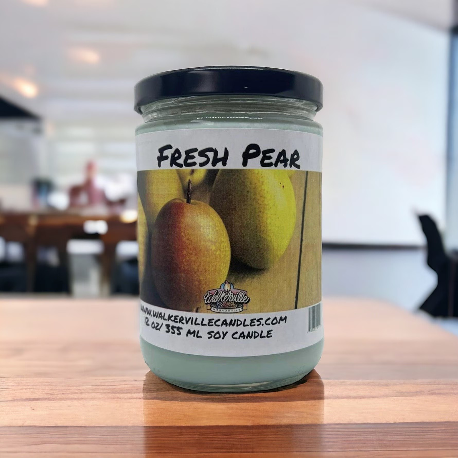 Fresh Pear Vegan Coconut Soy 12 oz/ 355 ml Candle Hand-poured, Eco-friendly, Clean Burning, Fruity