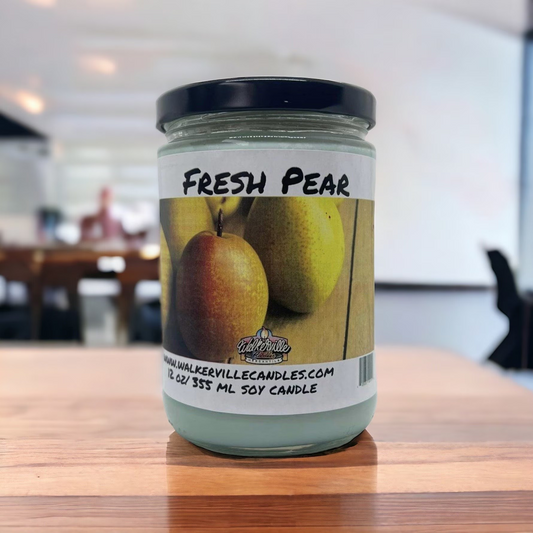 Fresh Pear 100% Coconut Soy Eco-friendly 12 oz Candle