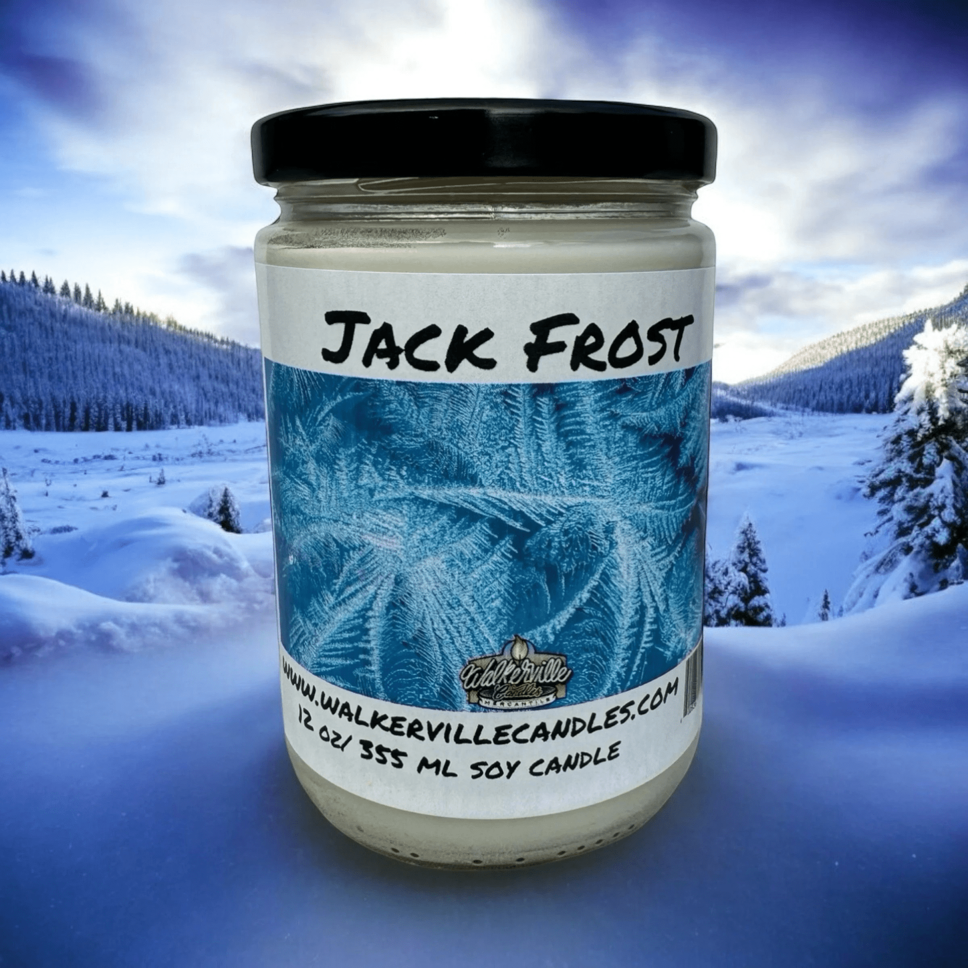 Jack Frost Coconut Soy 12.5 oz/ 375 ml Candle Wood Wick - Walkerville Candles