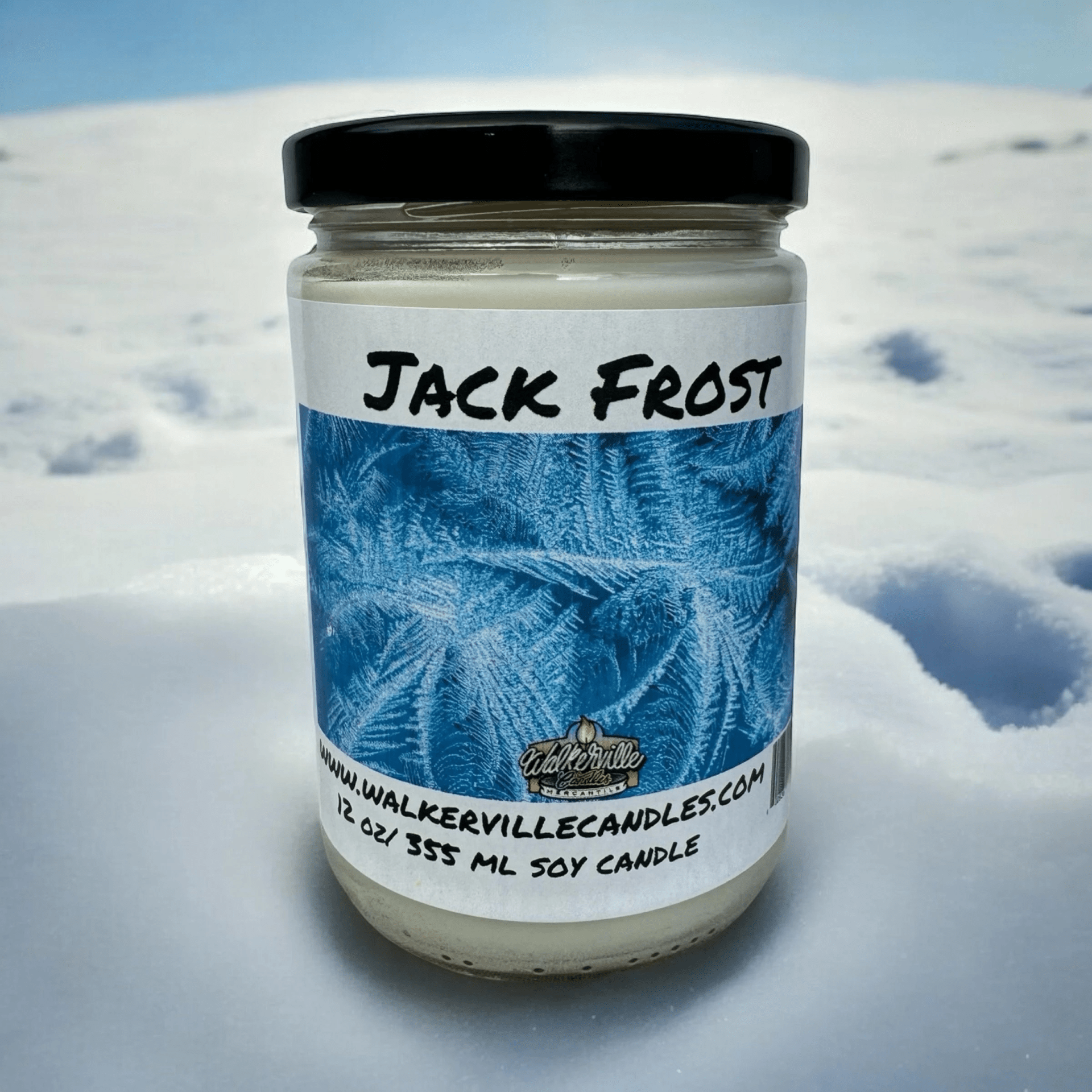 Jack Frost Coconut Soy 12.5 oz/ 375 ml Candle Wood Wick - Walkerville Candles