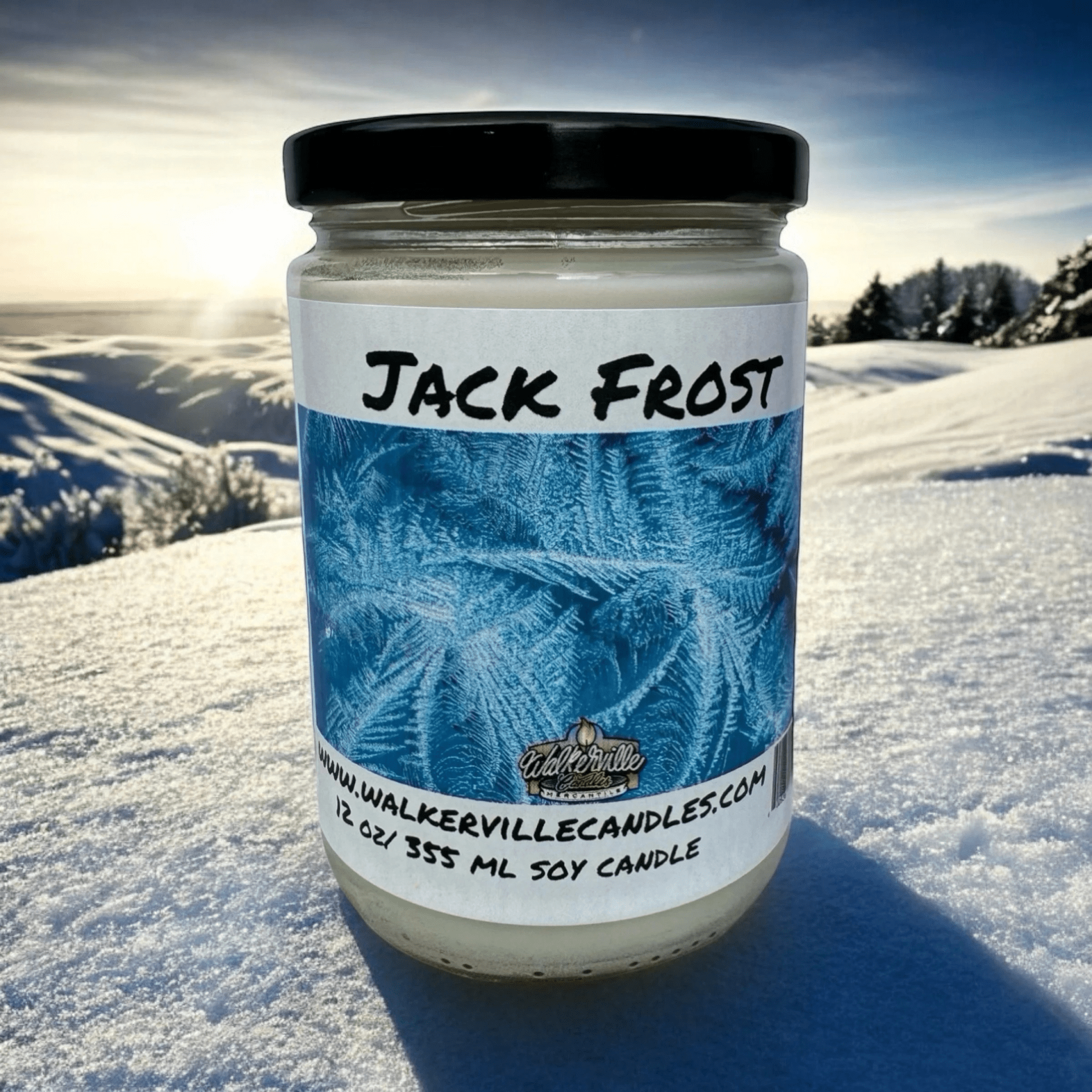 Jack Frost Coconut Soy 12.5 oz/ 375 ml Candle Wood Wick - Walkerville Candles