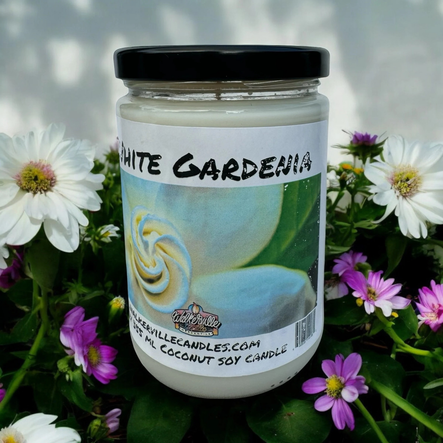 White Gardenia 100% Coconut Soy Eco-friendly 12 oz Candle