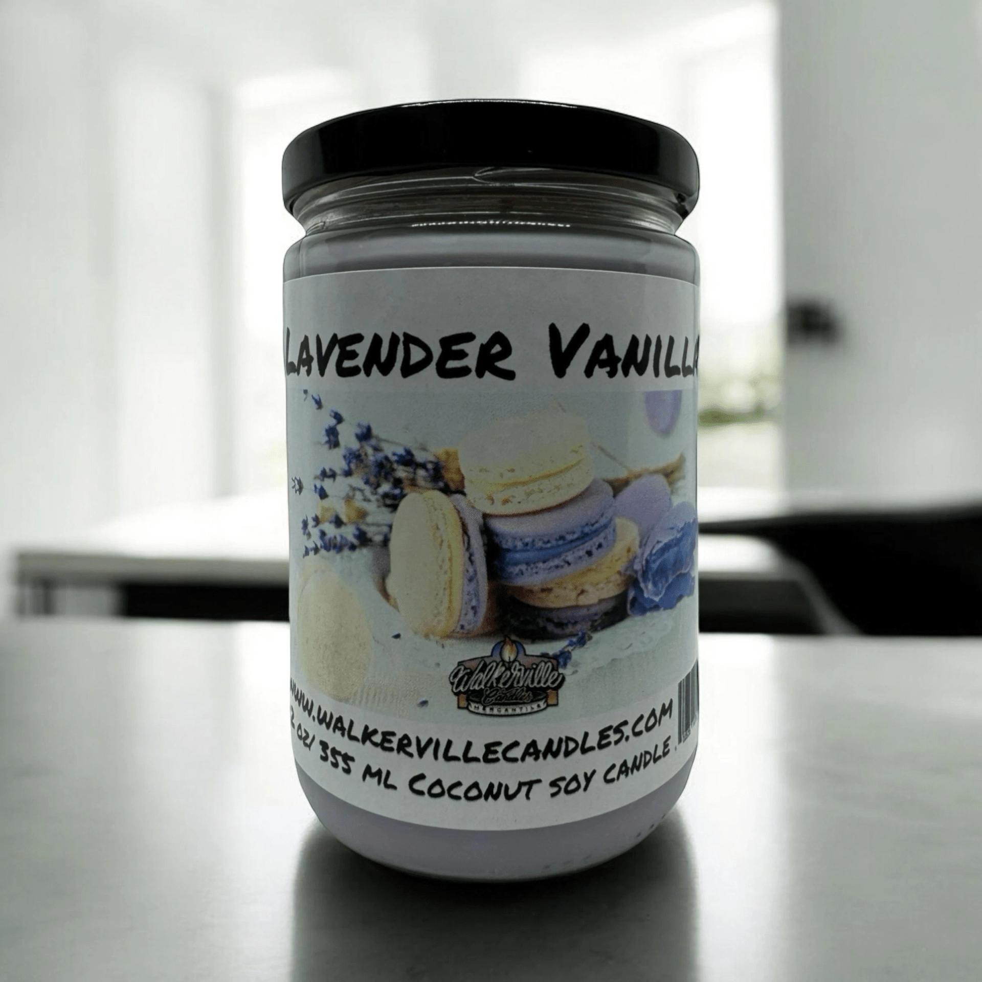 Lavender & Vanilla Coconut Soy 12.5 oz/ 375 ml Candle Wood Wick - Walkerville Candles