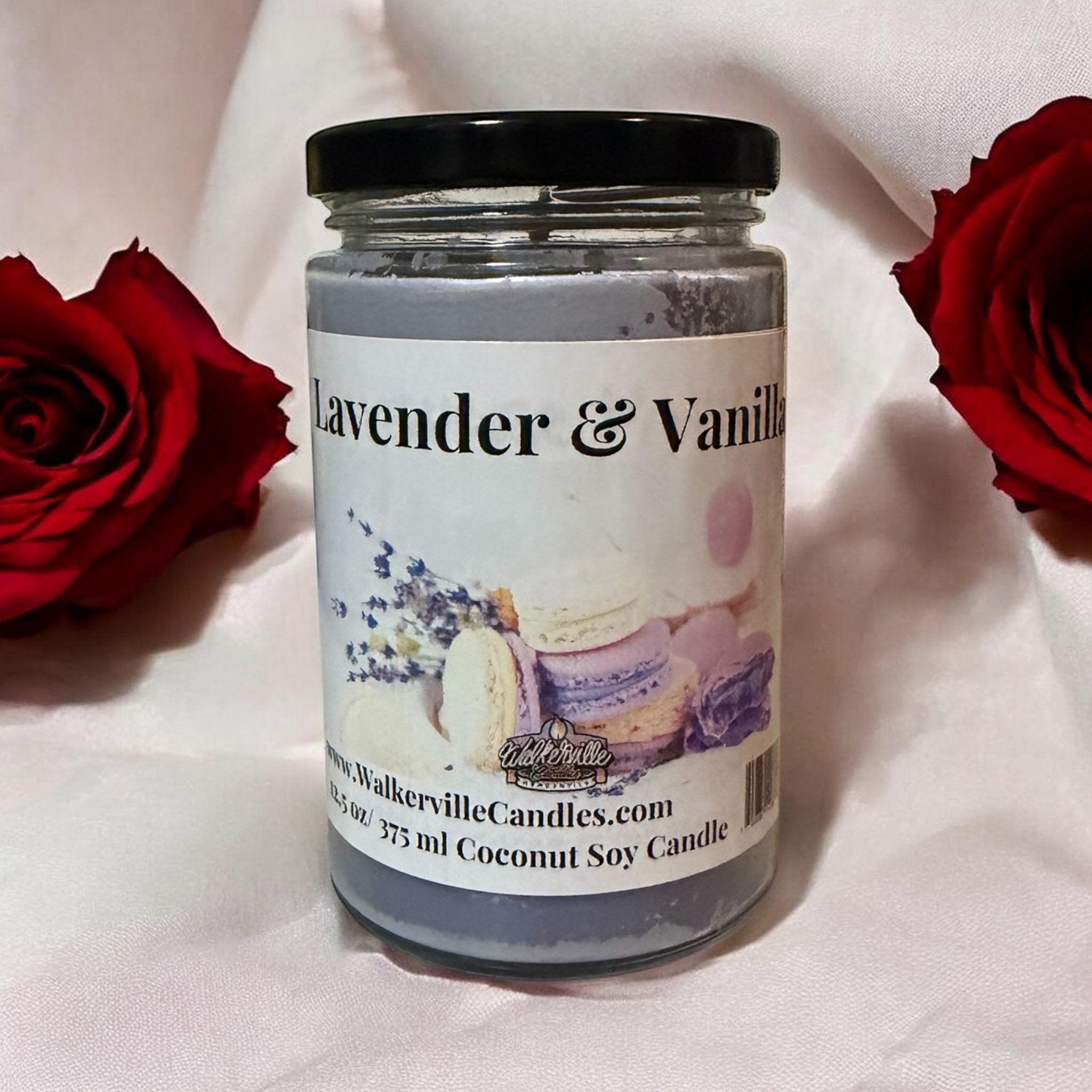 Lavender & Vanilla Coconut Soy 12.5 oz/ 375 ml Candle Wood Wick - Walkerville Candles