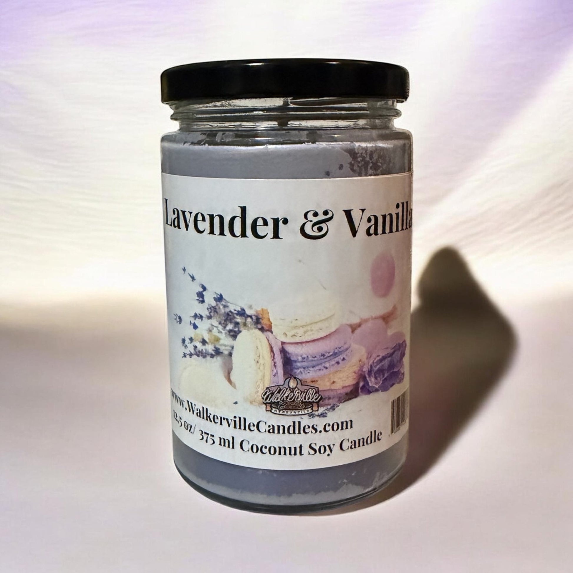 Lavender & Vanilla Coconut Soy 12.5 oz/ 375 ml Candle Wood Wick - Walkerville Candles