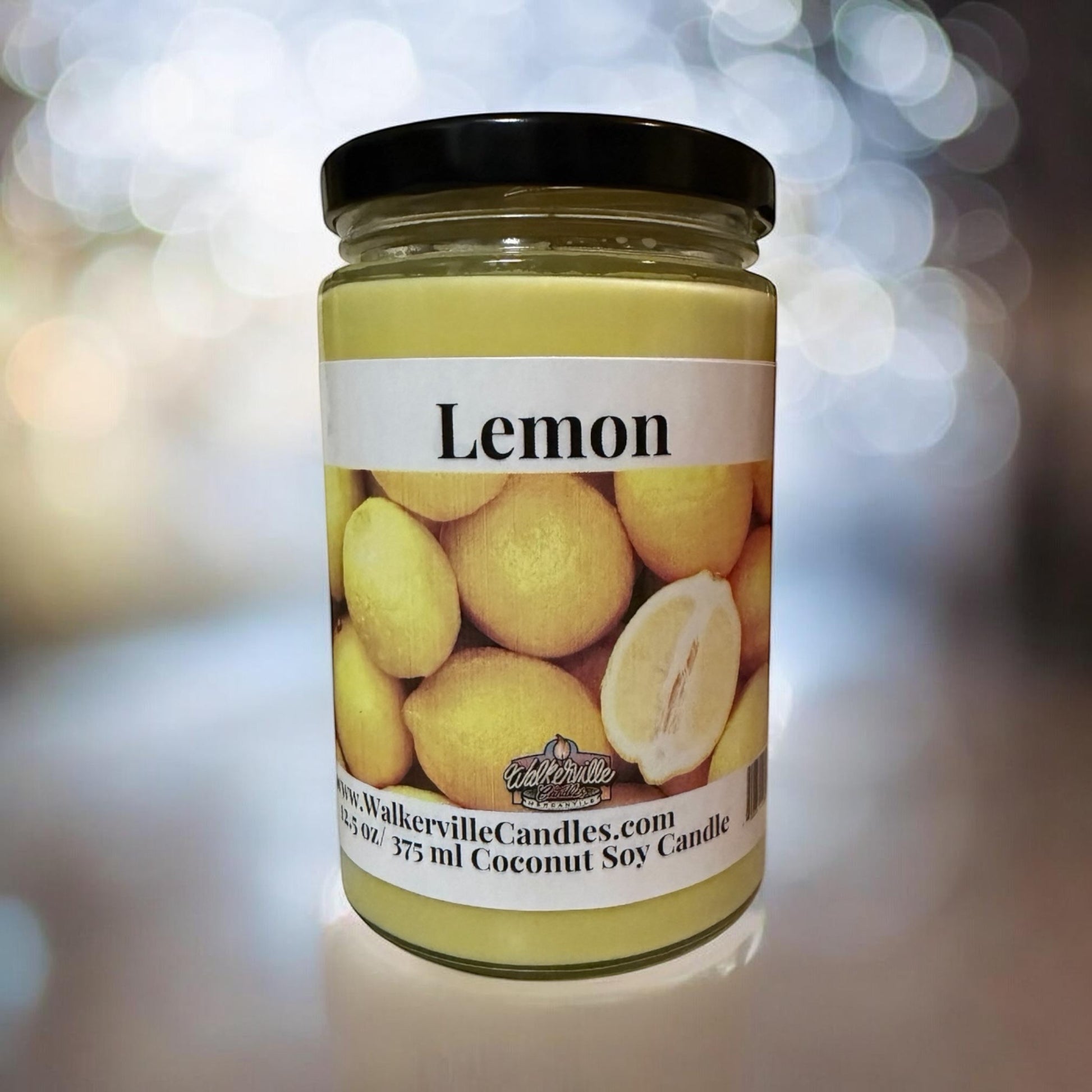 Lemon Coconut Soy 12.5 oz/ 375 ml Candle Wood Wick - Walkerville Candles