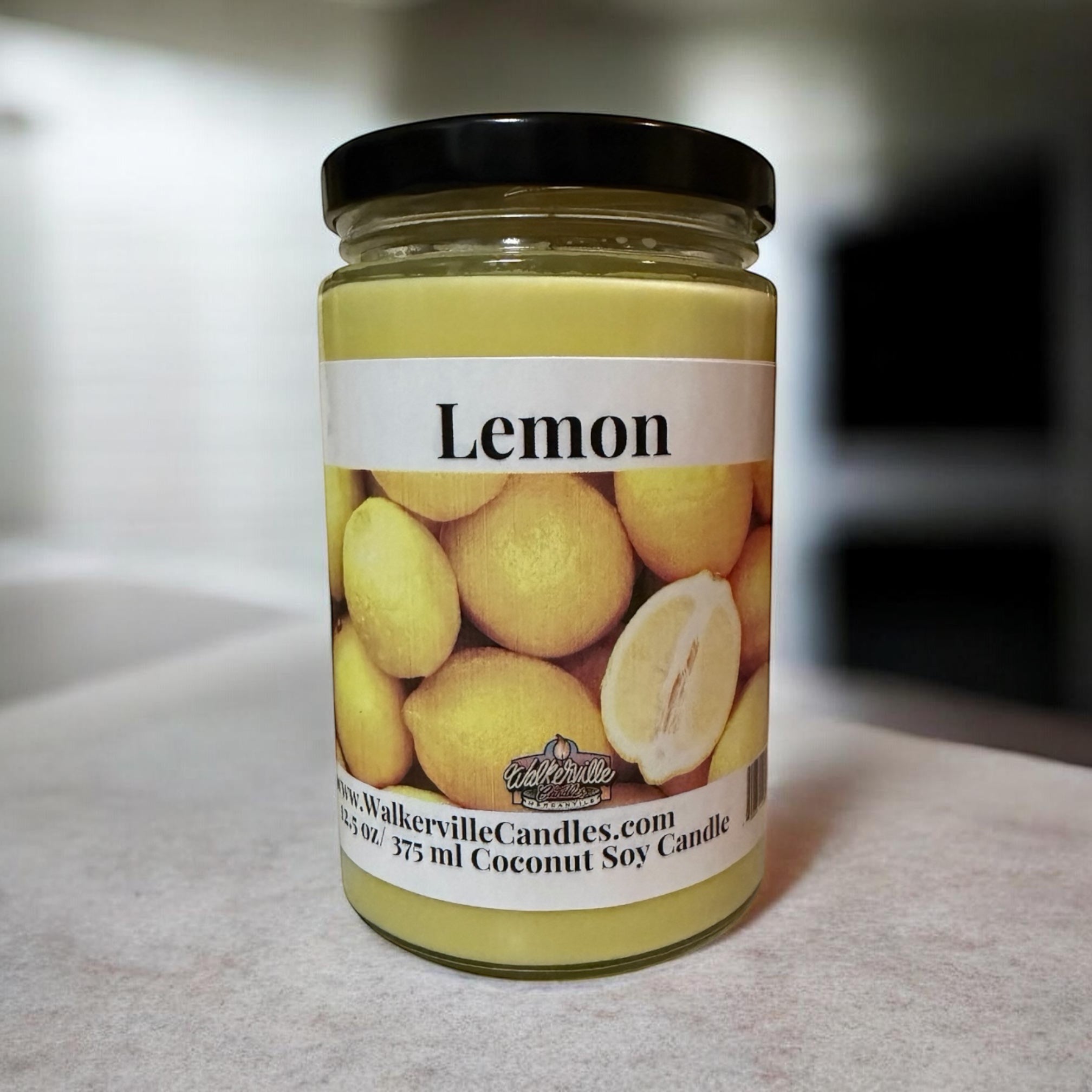 Lemon Coconut Soy 12.5 oz/ 375 ml Candle Wood Wick - Walkerville Candles