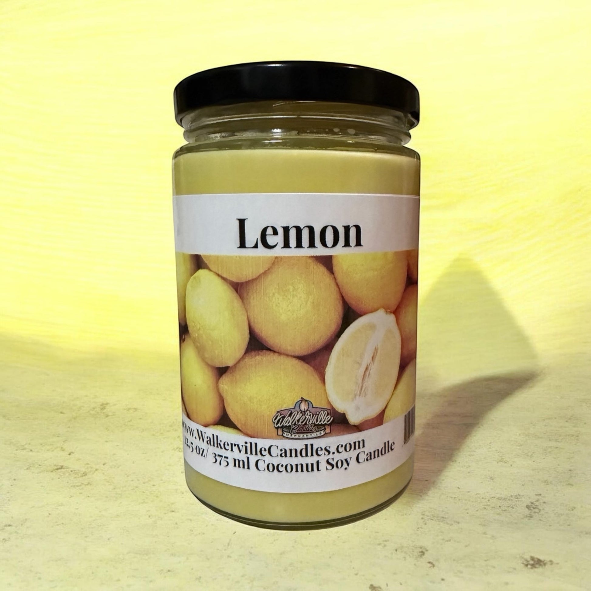 Lemon Coconut Soy 12.5 oz/ 375 ml Candle Wood Wick - Walkerville Candles