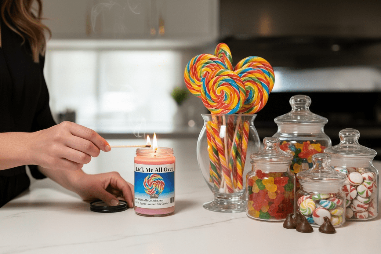 Lick Me All Over Coconut Soy 12.5 oz/ 375 ml Candle Wood Wick - Walkerville Candles