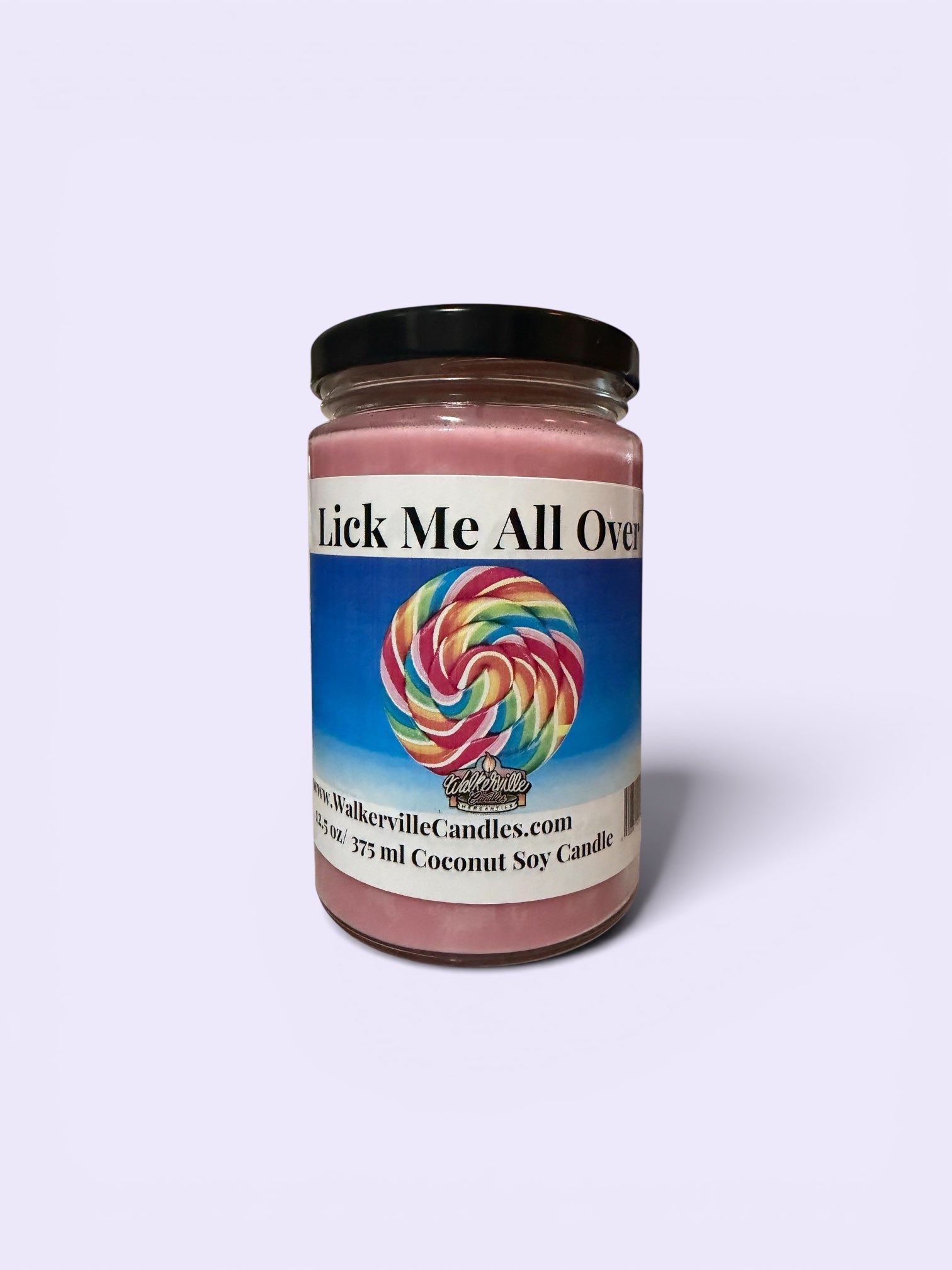 Lick Me All Over Coconut Soy 12.5 oz/ 375 ml Candle Wood Wick - Walkerville Candles