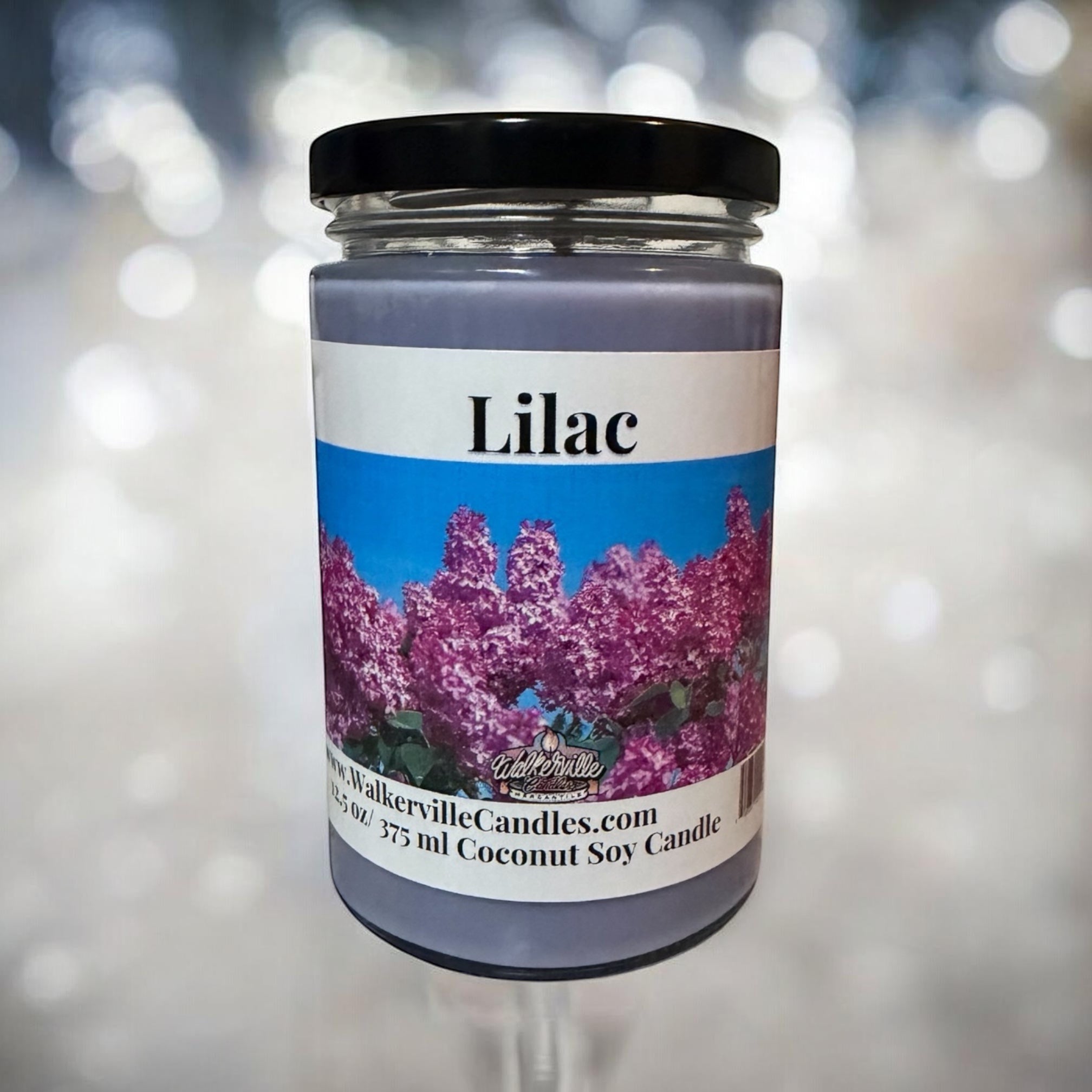 Lilac Coconut Soy 12.5 oz/ 375 ml Candle Wood Wick - Walkerville Candles