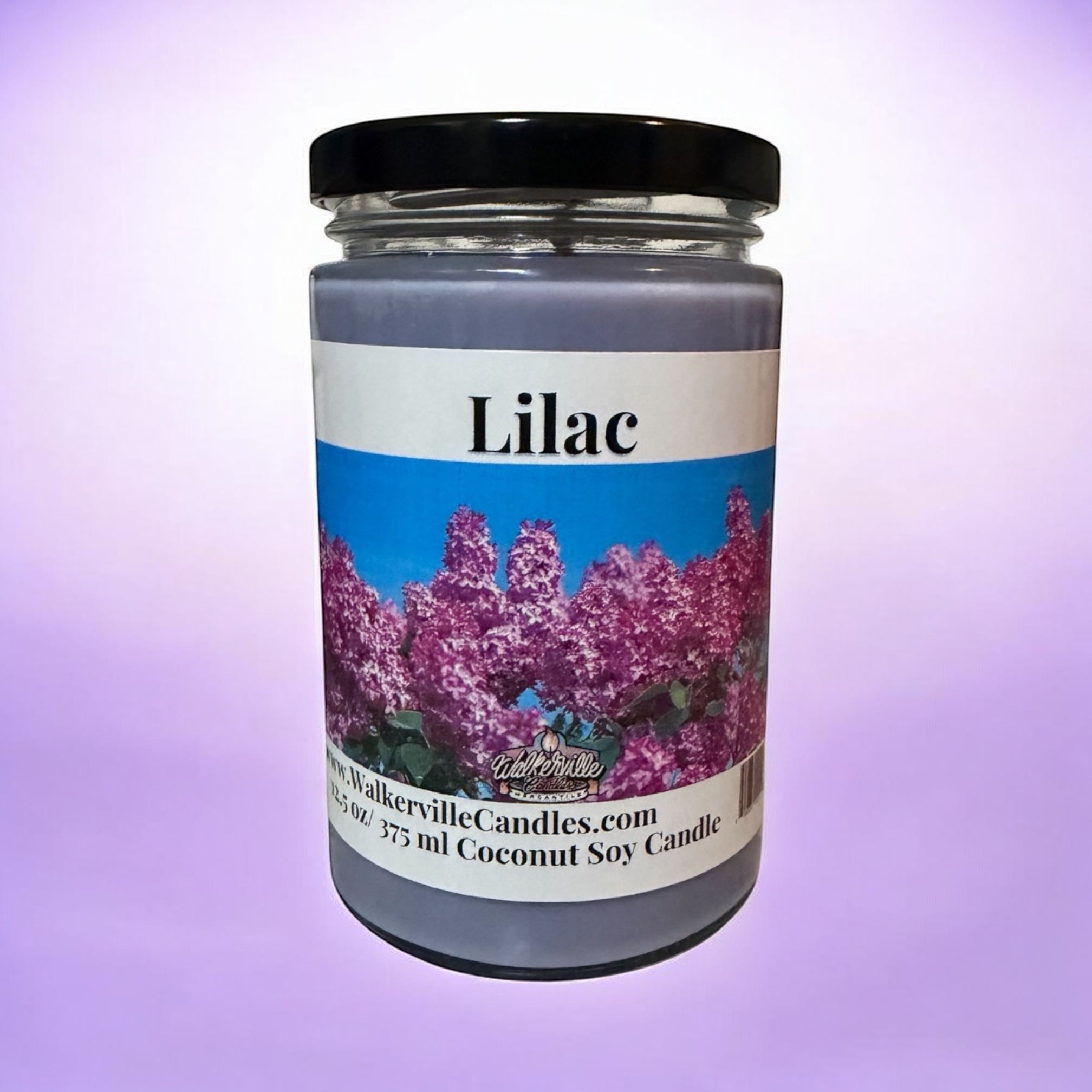 Lilac Coconut Soy 12.5 oz/ 375 ml Candle Wood Wick - Walkerville Candles