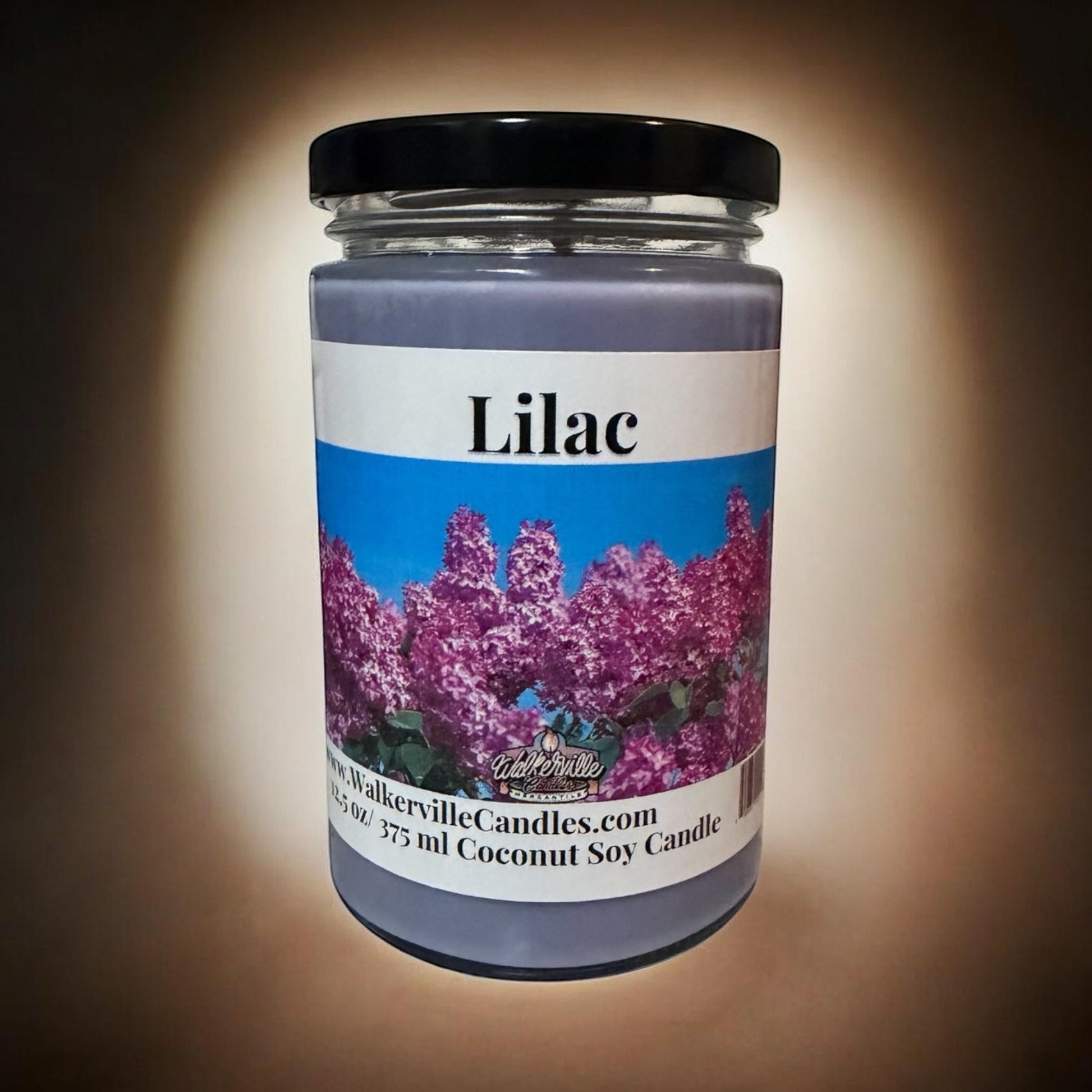 Lilac Coconut Soy 12.5 oz/ 375 ml Candle Wood Wick - Walkerville Candles