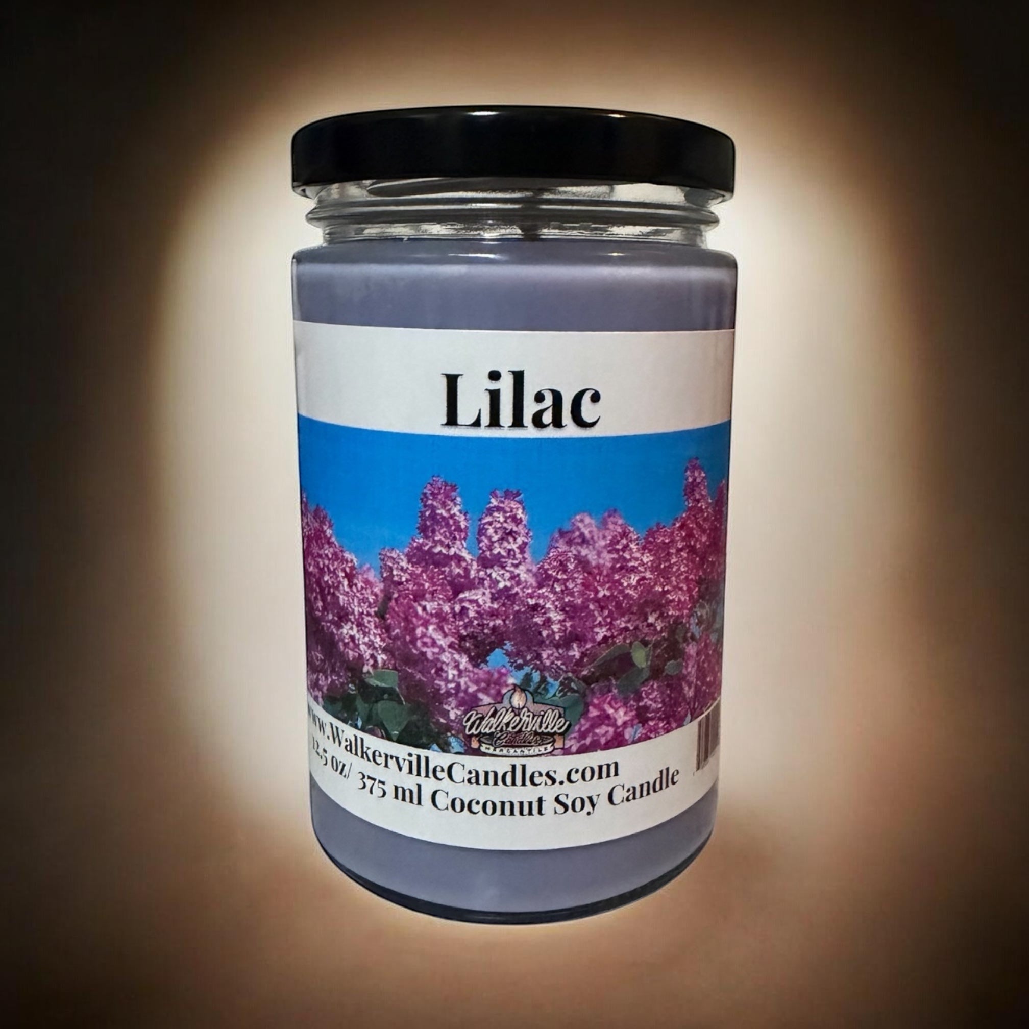 Lilac Coconut Soy 12.5 oz/ 375 ml Candle Wood Wick - Walkerville Candles