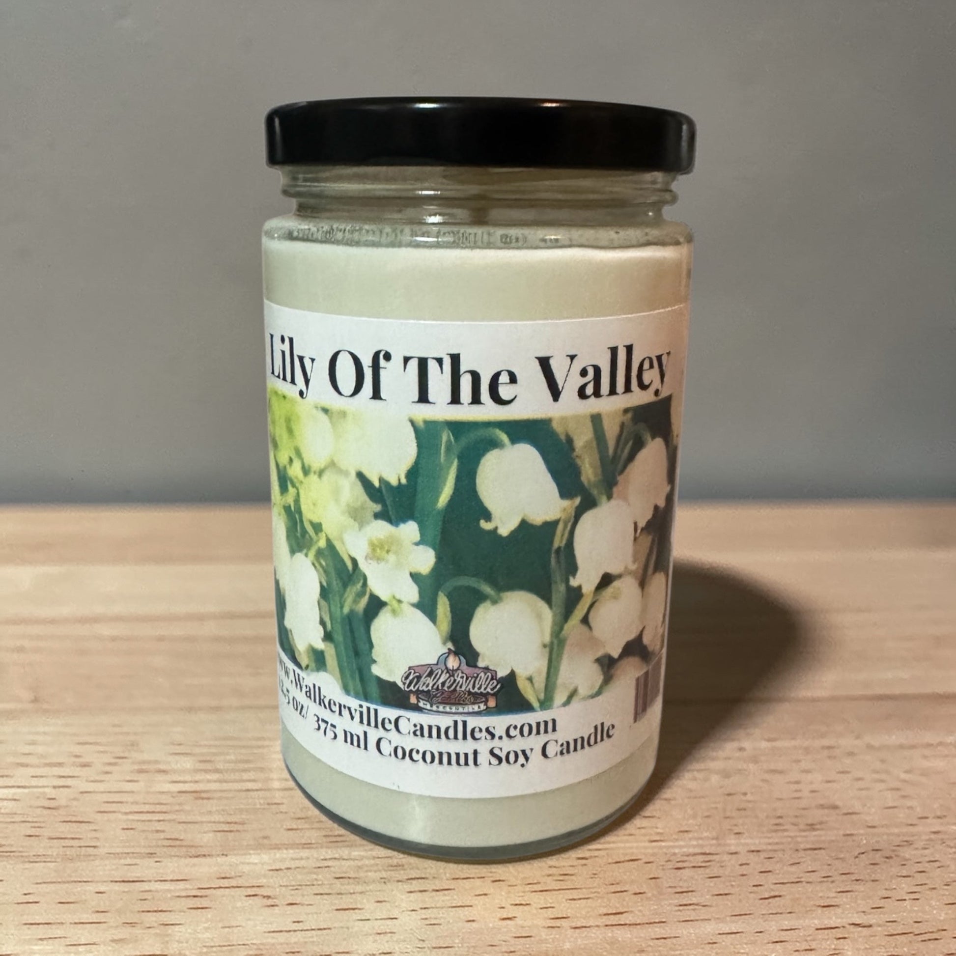Lily of the Valley Coconut Soy 12.5 oz/ 375 ml Candle Wood Wick - Walkerville Candles