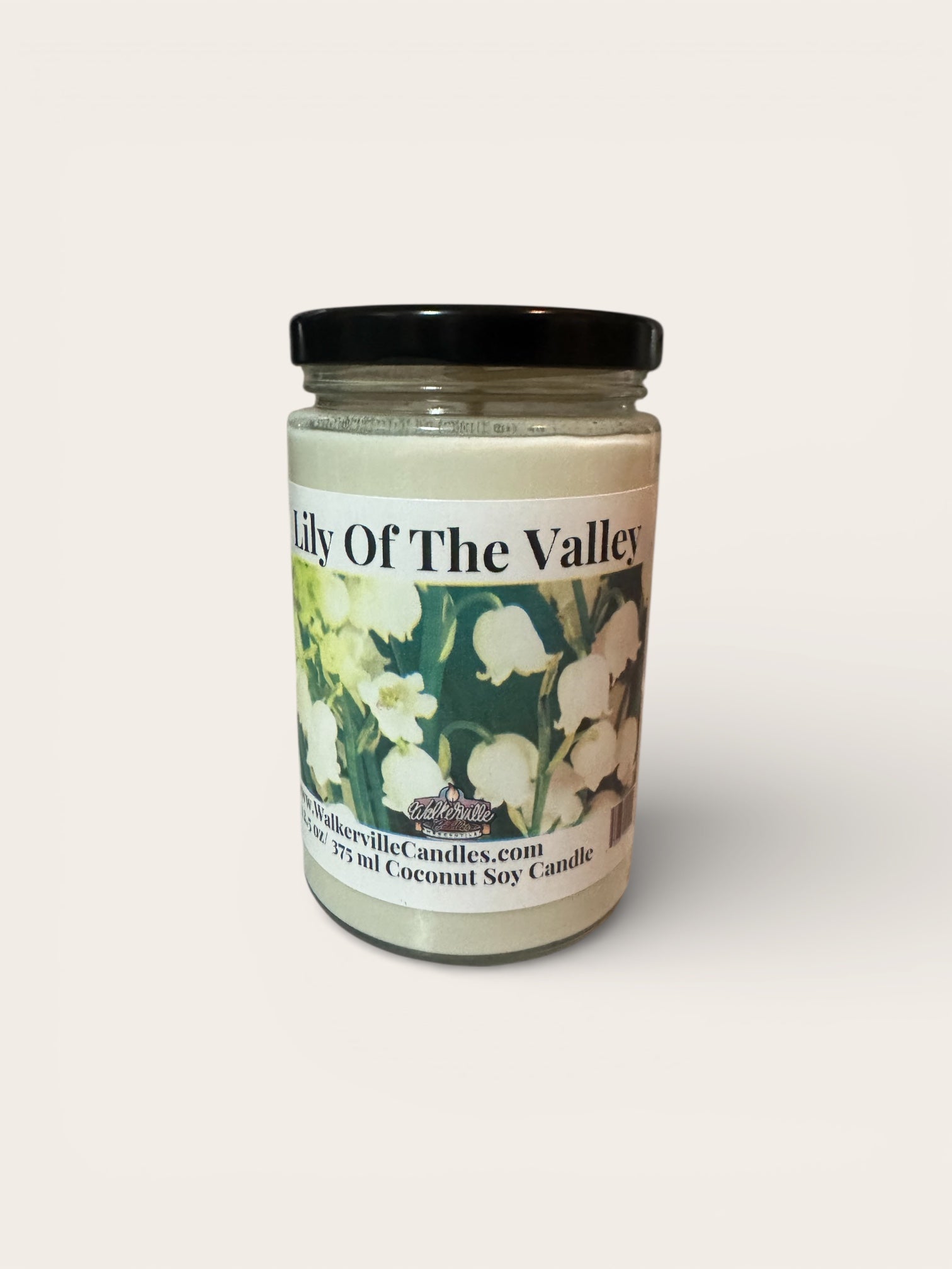 Lily of the Valley Coconut Soy 12.5 oz/ 375 ml Candle Wood Wick - Walkerville Candles