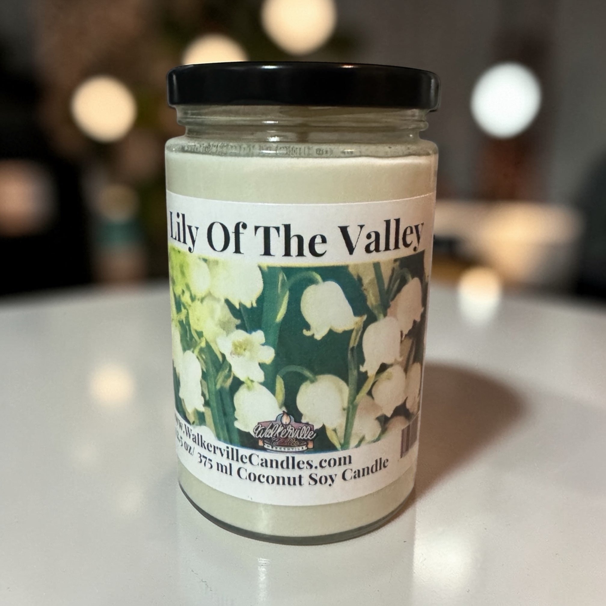 Lily of the Valley Coconut Soy 12.5 oz/ 375 ml Candle Wood Wick - Walkerville Candles