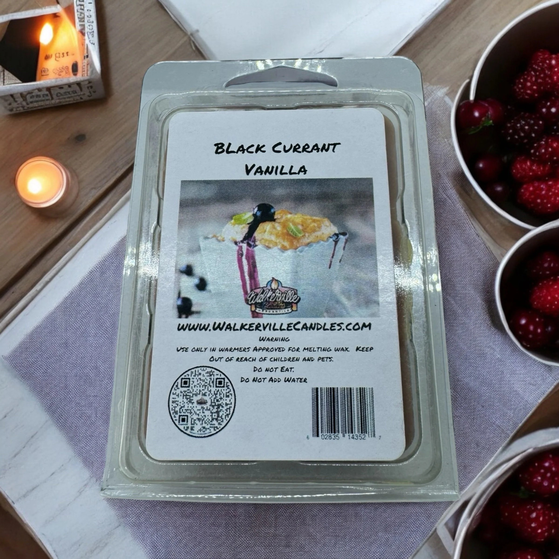 Black Currant Vanilla Vegan Soy wax, Hand-poured, Eco-friendly Fruity Wax Melt