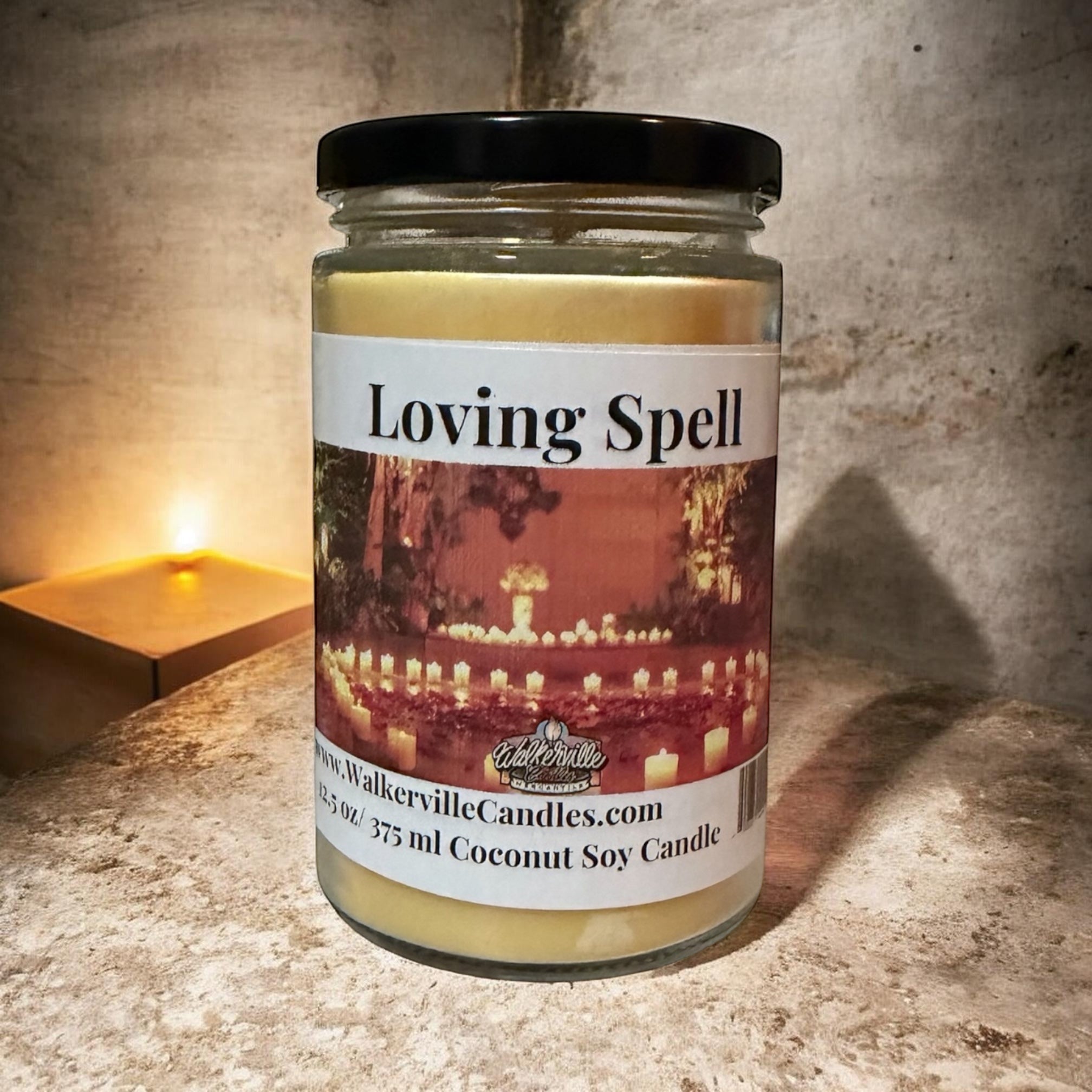 Loving Spell Coconut Soy 12.5 oz/ 375 ml Candle Wood Wick - Walkerville Candles