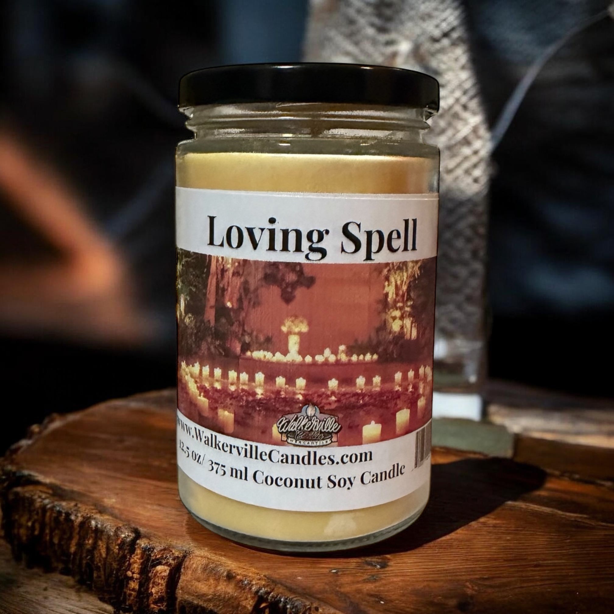 Loving Spell Coconut Soy 12.5 oz/ 375 ml Candle Wood Wick - Walkerville Candles