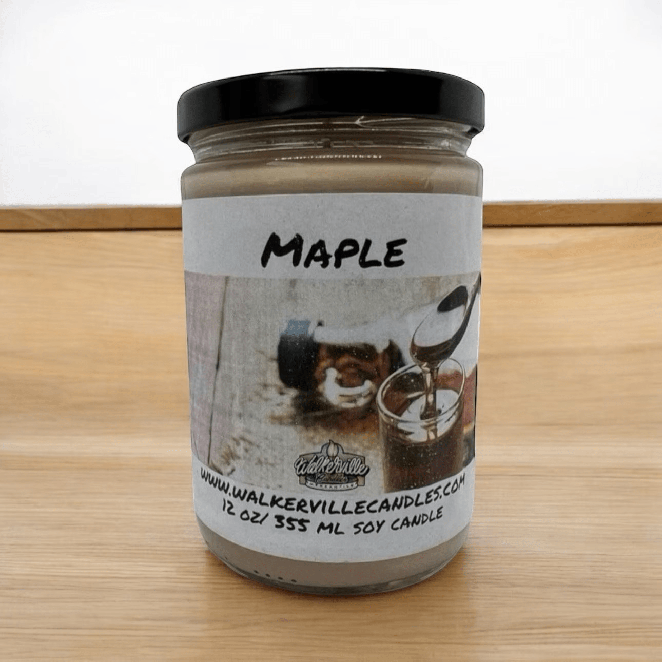 Maple Coconut Soy 12.5 oz/ 375 ml Candle Wood Wick - Walkerville Candles