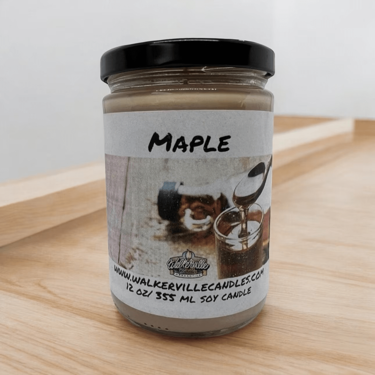 Maple Coconut Soy 12.5 oz/ 375 ml Candle Wood Wick - Walkerville Candles