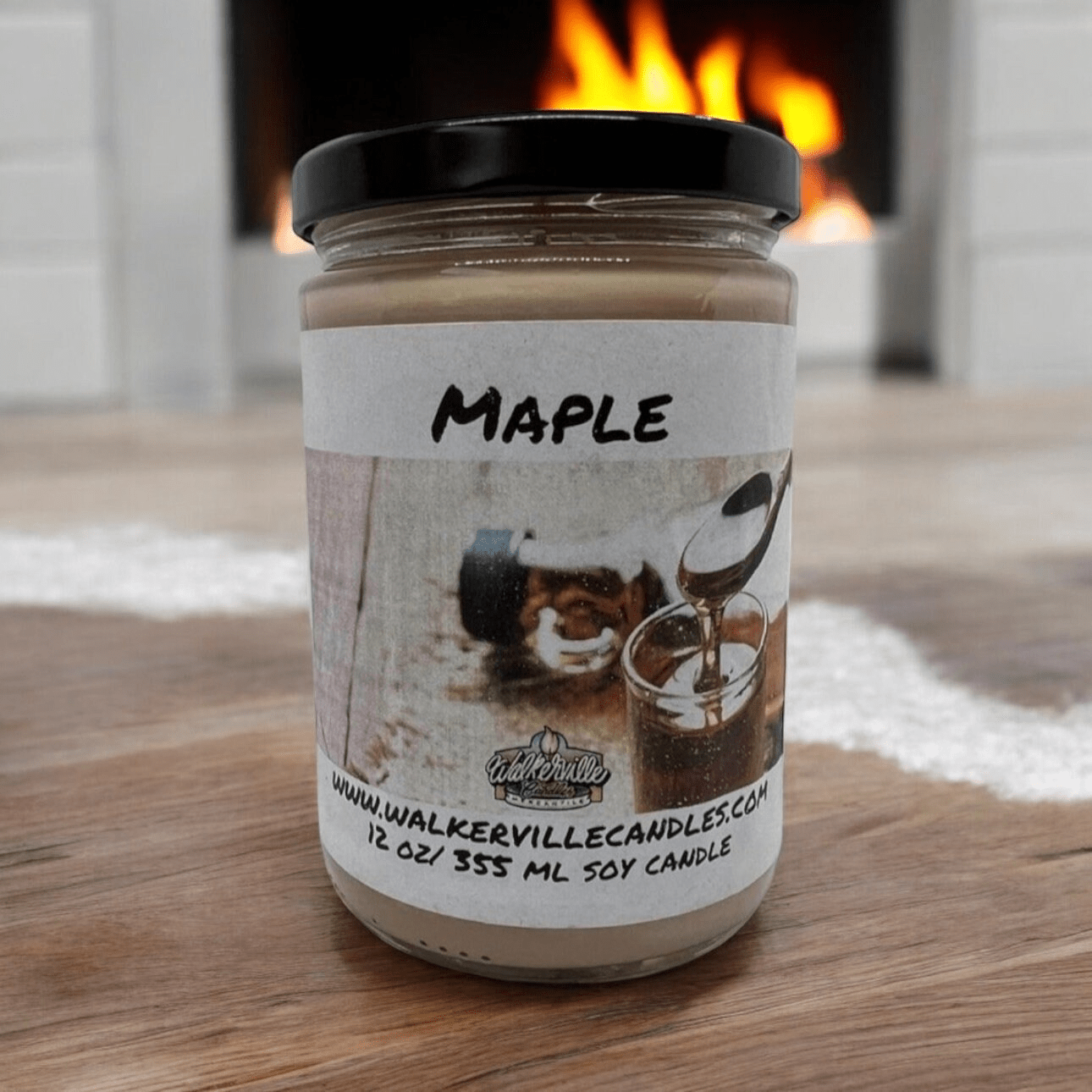 Maple Coconut Soy 12.5 oz/ 375 ml Candle Wood Wick - Walkerville Candles