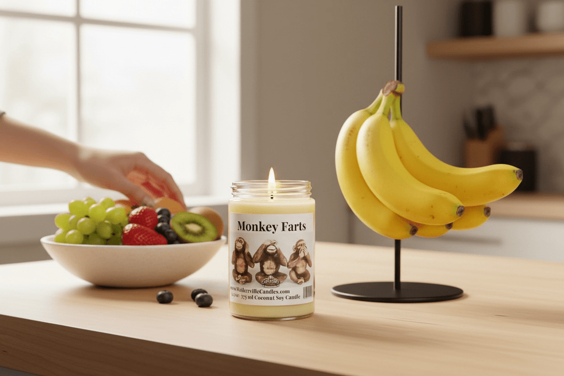 Monkey Farts Coconut Soy 12.5 oz/ 375 ml Candle Wood Wick - Walkerville Candles