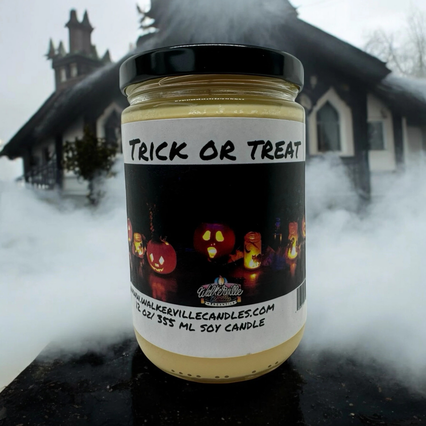 Trick Or Treat 100% Coconut Soy Eco-friendly 12 oz Candle Wood Wick