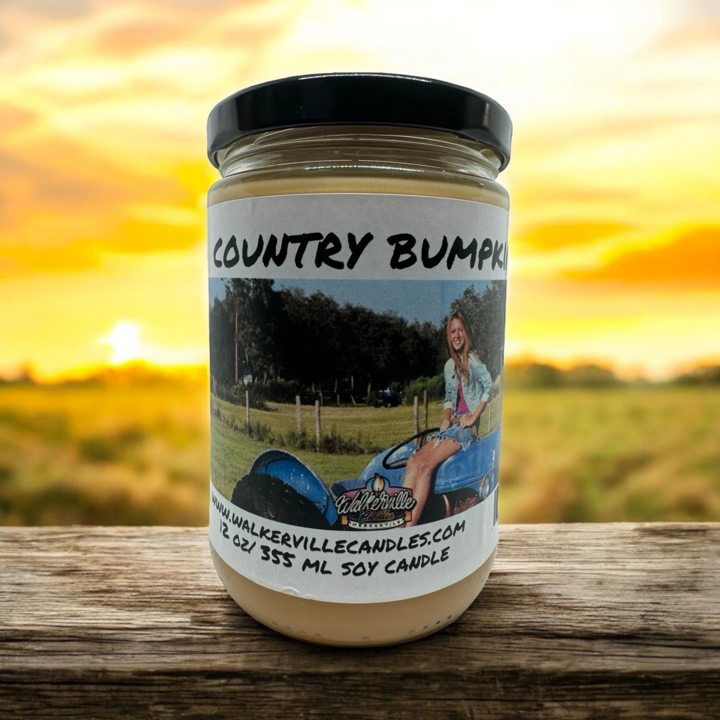 Country Bumpkin 100% Coconut Soy Eco-friendly 12 oz Candle Wood Wick