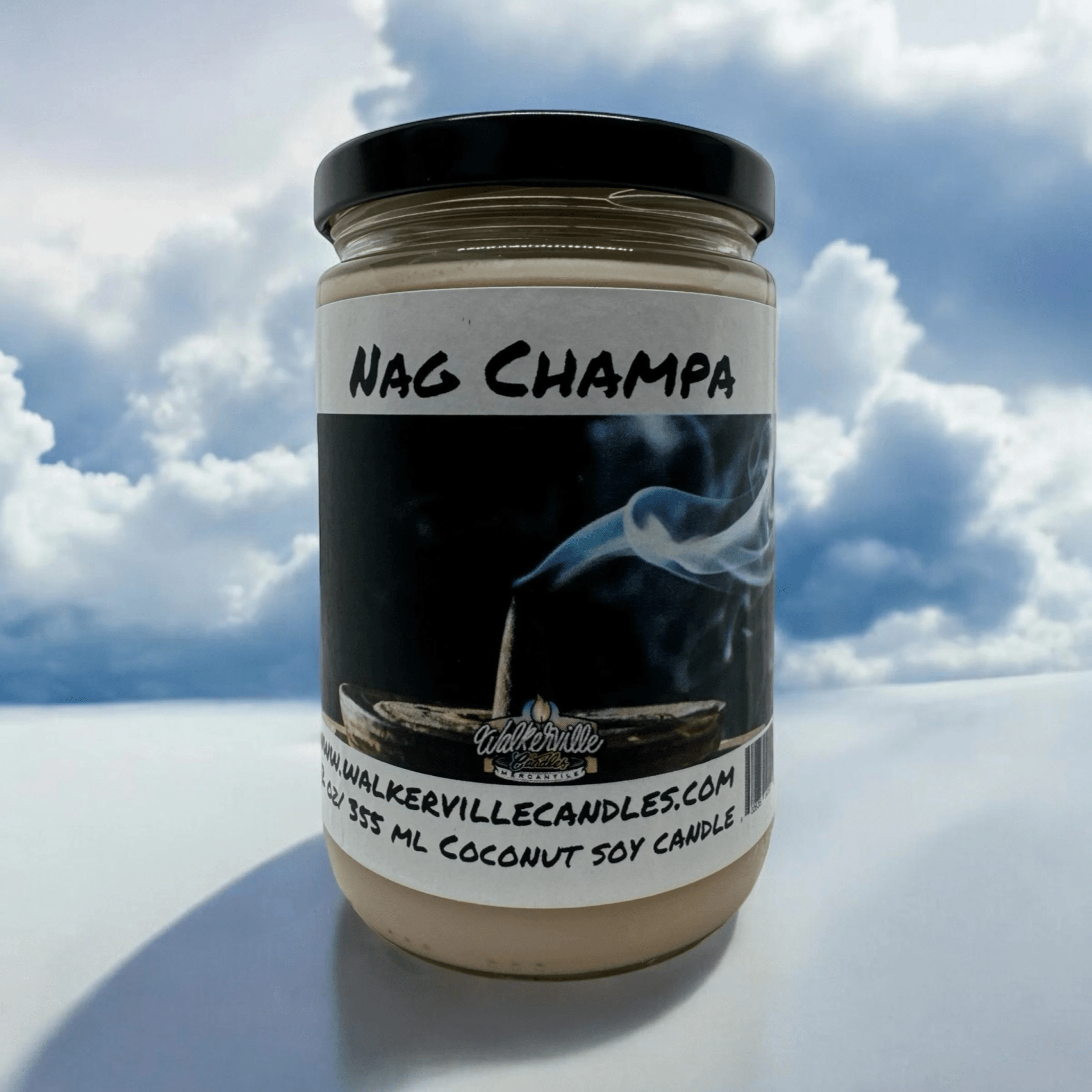 Nag Champa Coconut Soy 12.5 oz/ 375 ml Candle Wood Wick - Walkerville Candles
