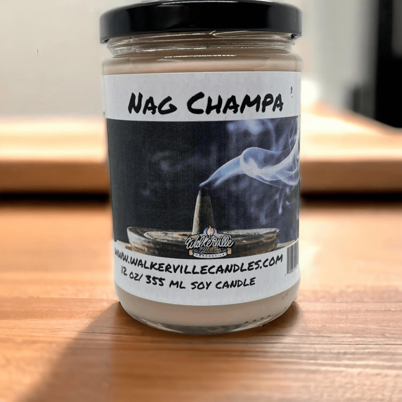 Nag Champa Coconut Soy 12.5 oz/ 375 ml Candle Wood Wick - Walkerville Candles