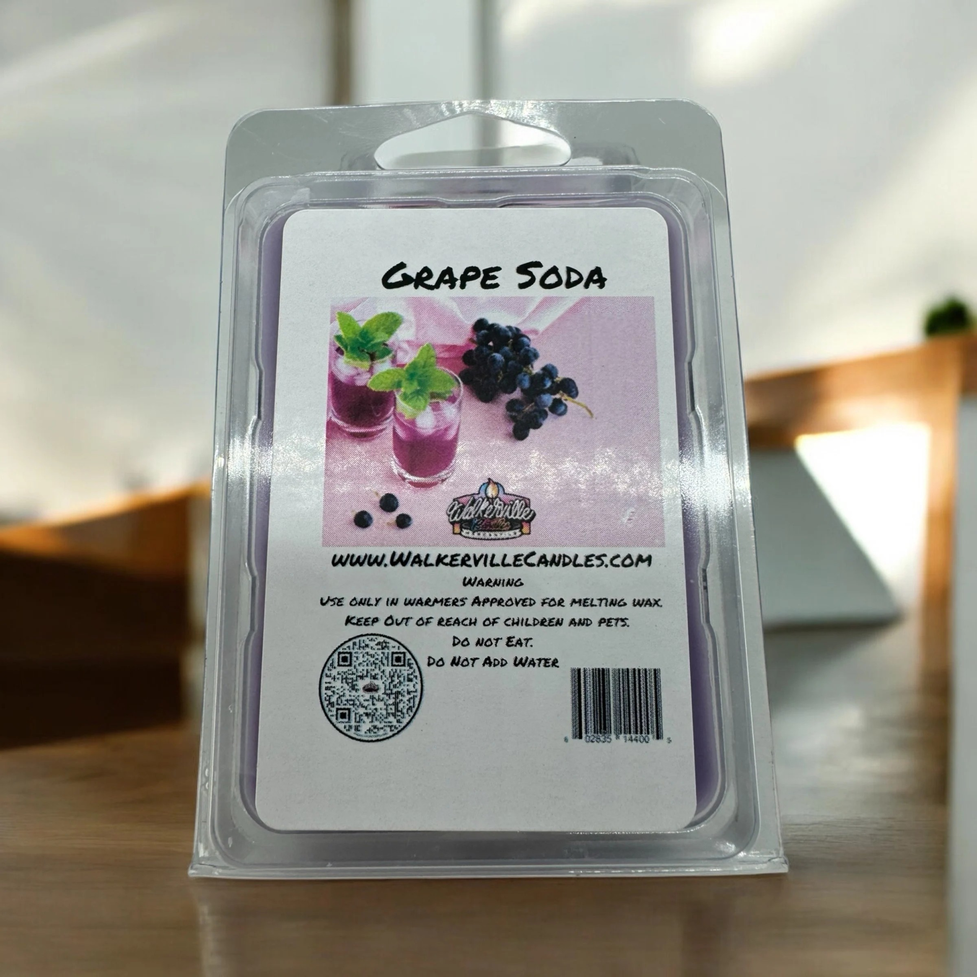 Grape Soda Vegan Soy wax, Hand-poured, Eco-friendly Bakery Food Drink Wax Melt